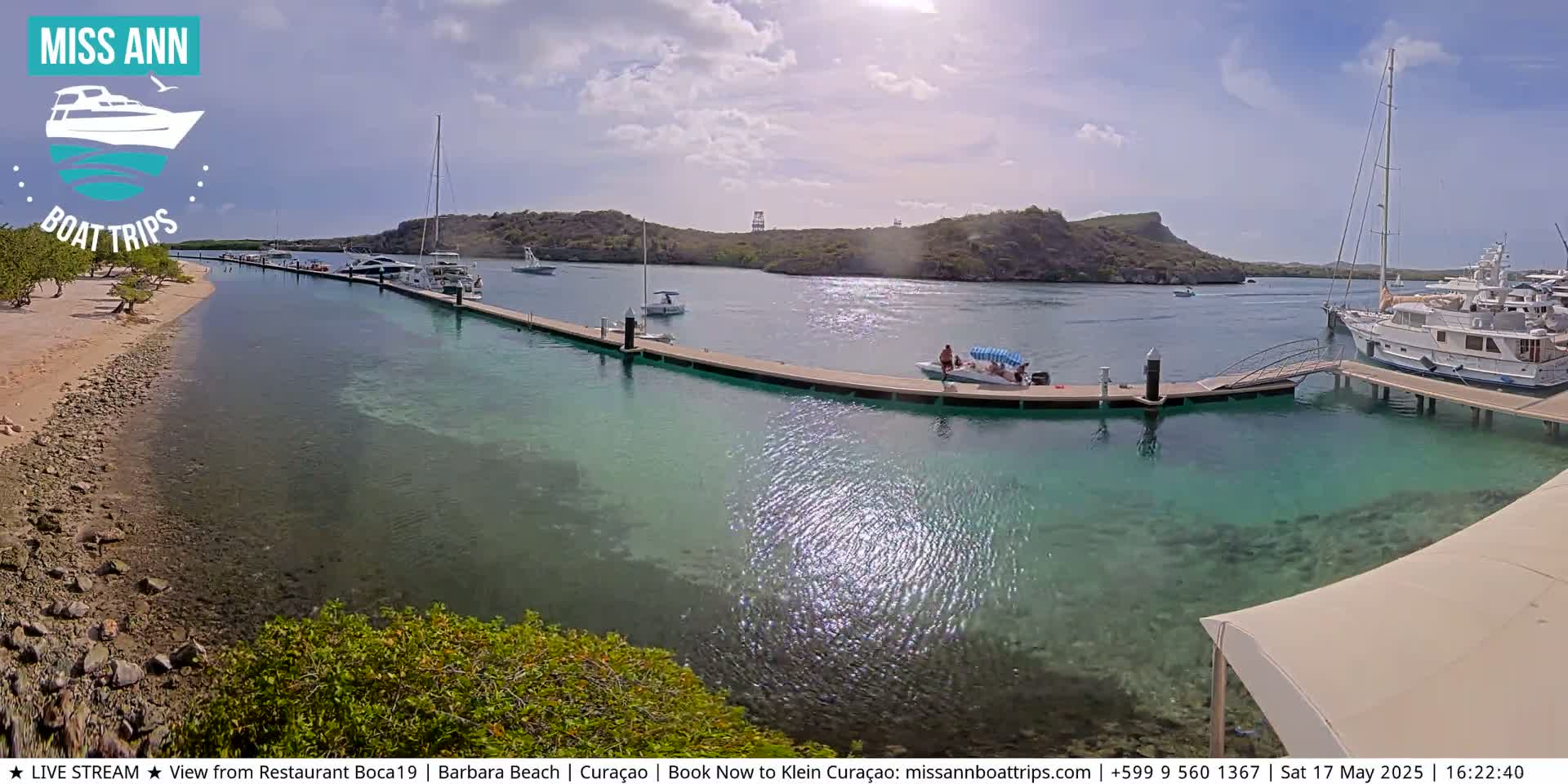 Carribean, Curacao, Santa Barbara Beach Boat Trips Live Cam - Curacao, Curaçao, Netherland
