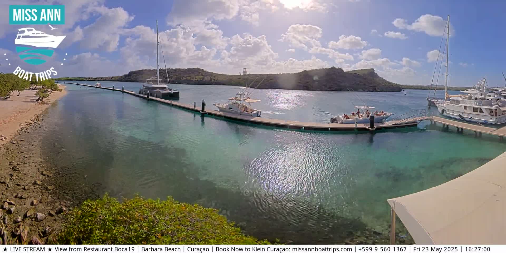 Carribean, Curacao, Santa Barbara Beach Boat Trips Live Cam - Curacao, Curaçao, Netherland