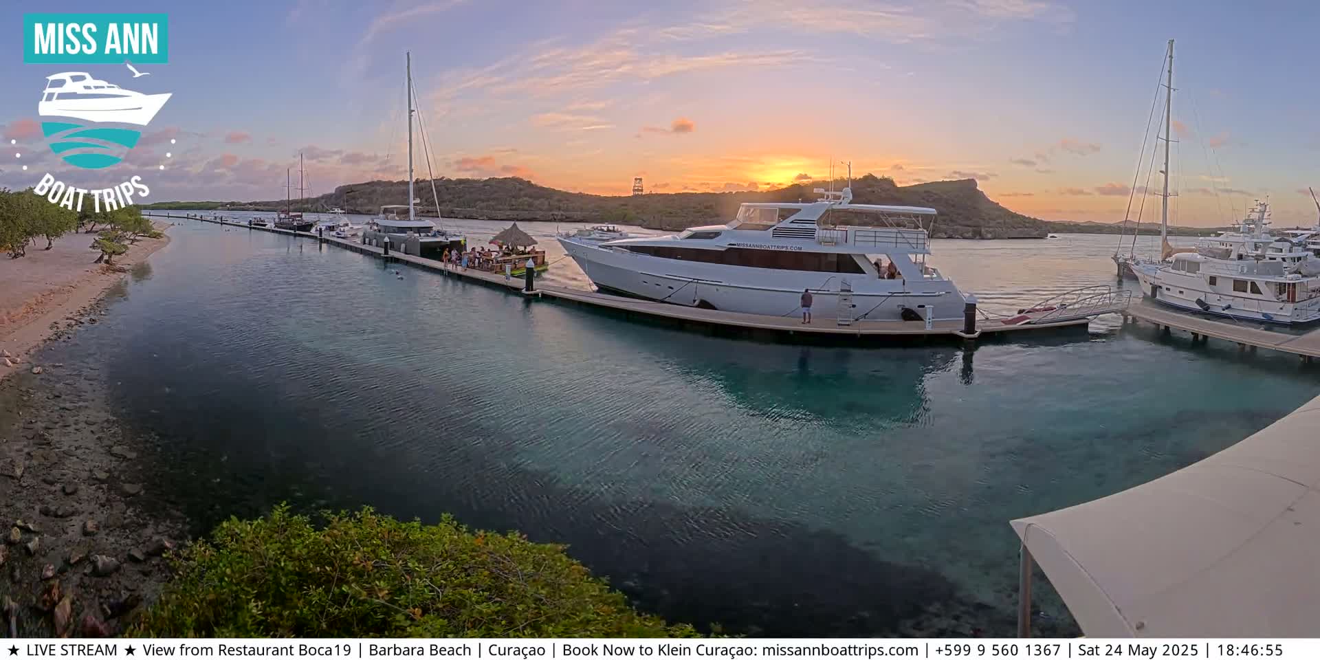 Carribean, Curacao, Santa Barbara Beach Boat Trips Live Cam - Curacao, Curaçao, Netherland