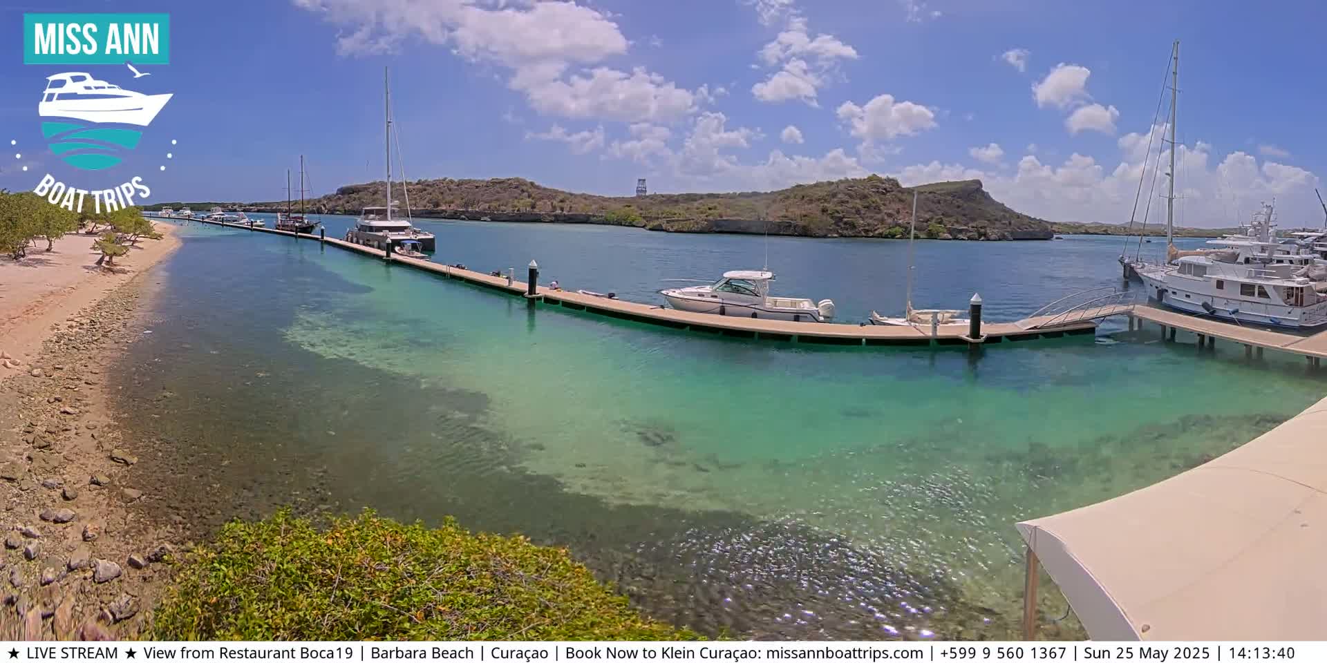 Carribean, Curacao, Santa Barbara Beach Boat Trips Live Cam - Curacao, Curaçao, Netherland