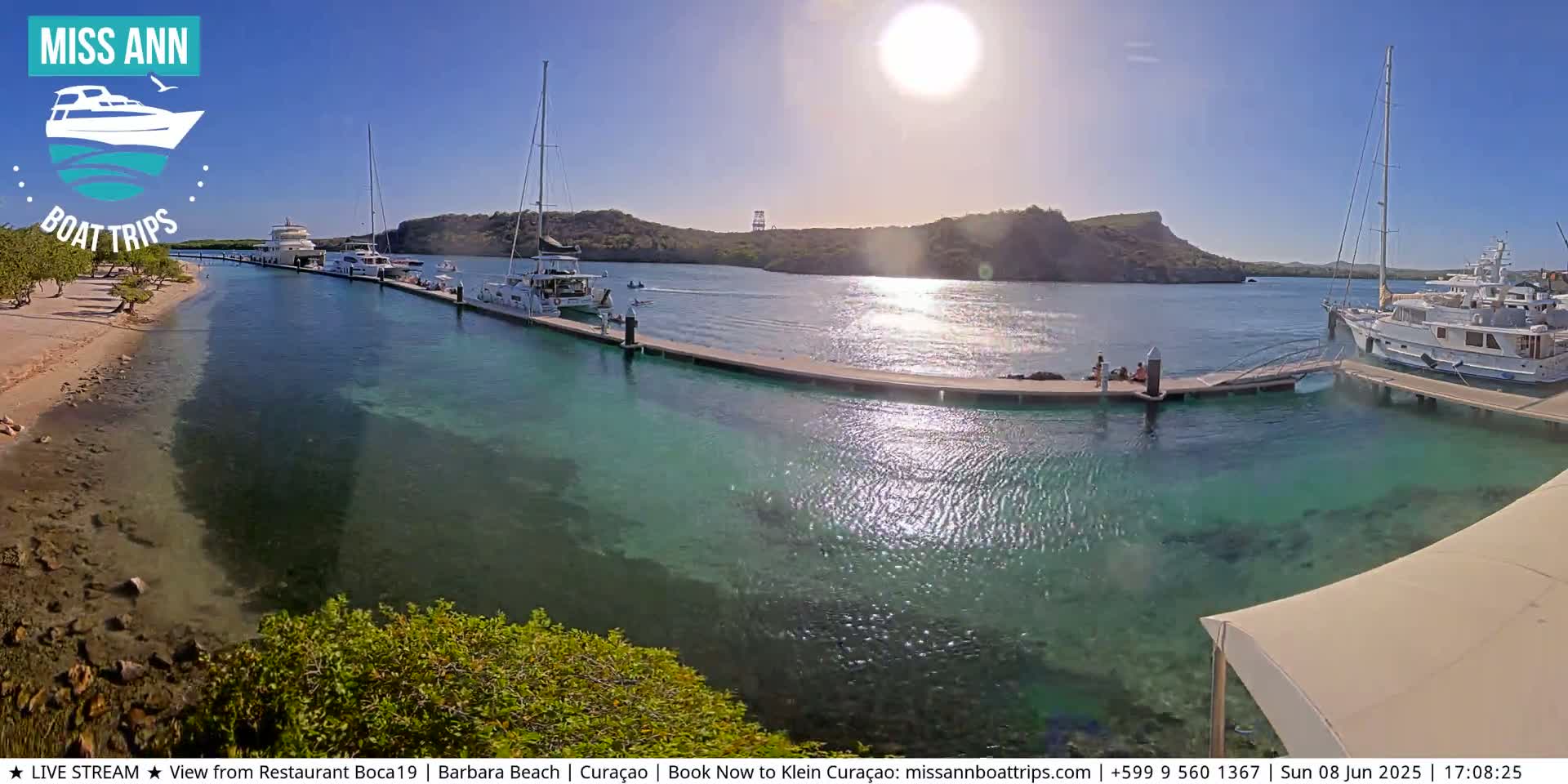 Carribean, Curacao, Santa Barbara Beach Boat Trips Live Cam - Curacao, Curaçao, Netherland