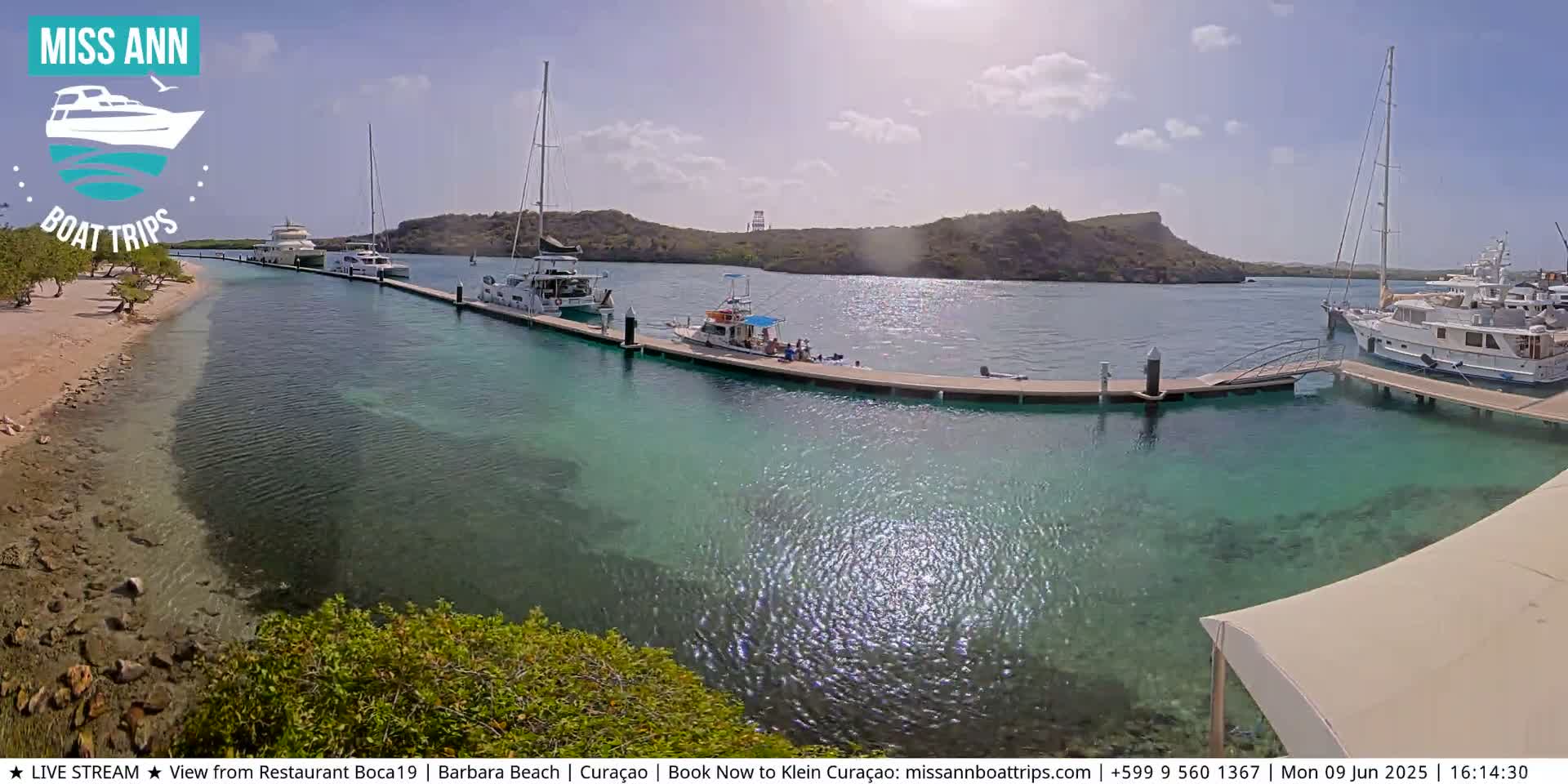 Carribean, Curacao, Santa Barbara Beach Boat Trips Live Cam - Curacao, Curaçao, Netherland