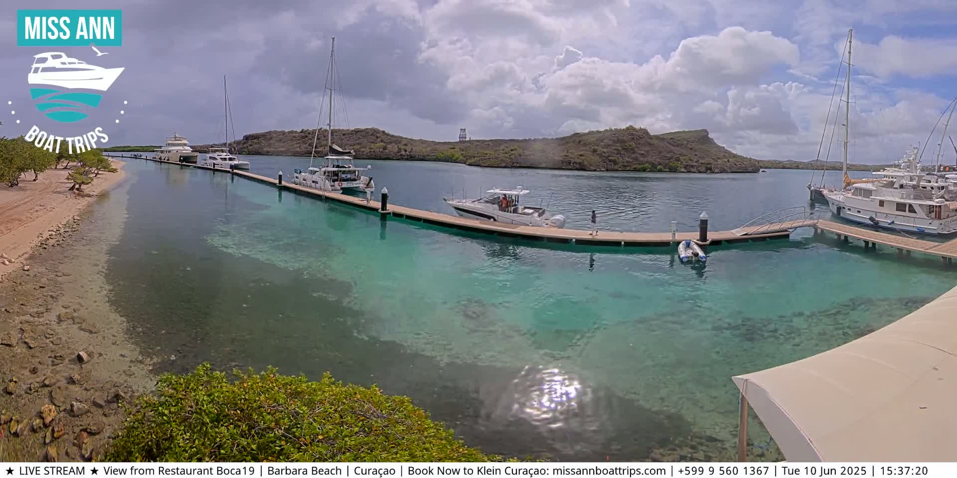 Carribean, Curacao, Santa Barbara Beach Boat Trips Live Cam - Curacao, Curaçao, Netherland