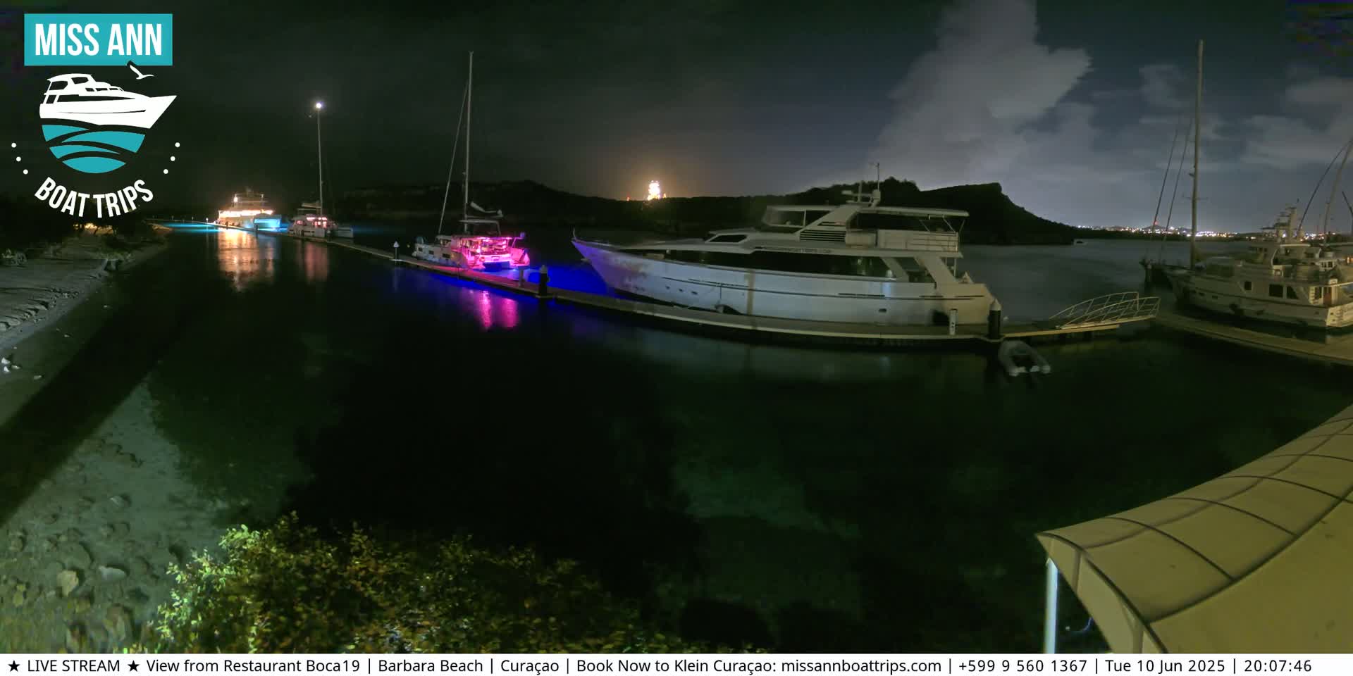 Carribean, Curacao, Santa Barbara Beach Boat Trips Live Cam - Curacao, Curaçao, Netherland