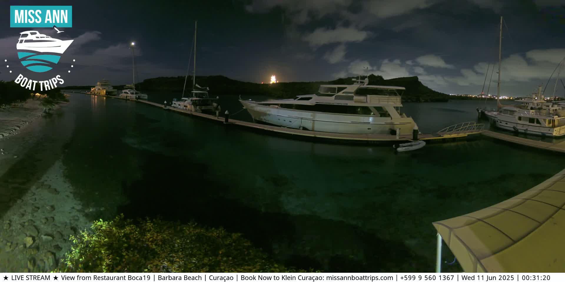 Carribean, Curacao, Santa Barbara Beach Boat Trips Live Cam - Curacao, Curaçao, Netherland