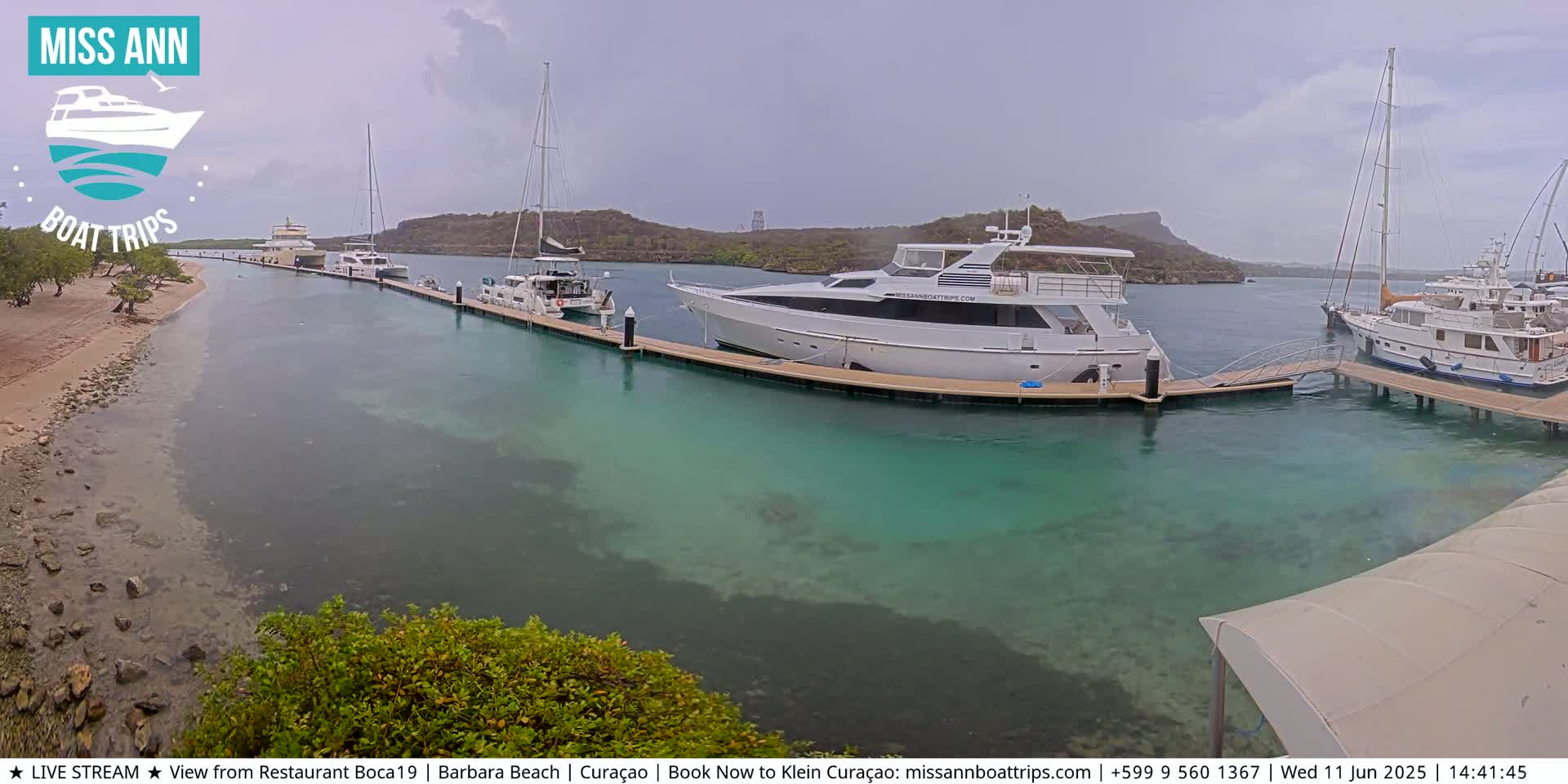 Carribean, Curacao, Santa Barbara Beach Boat Trips Live Cam - Curacao, Curaçao, Netherland