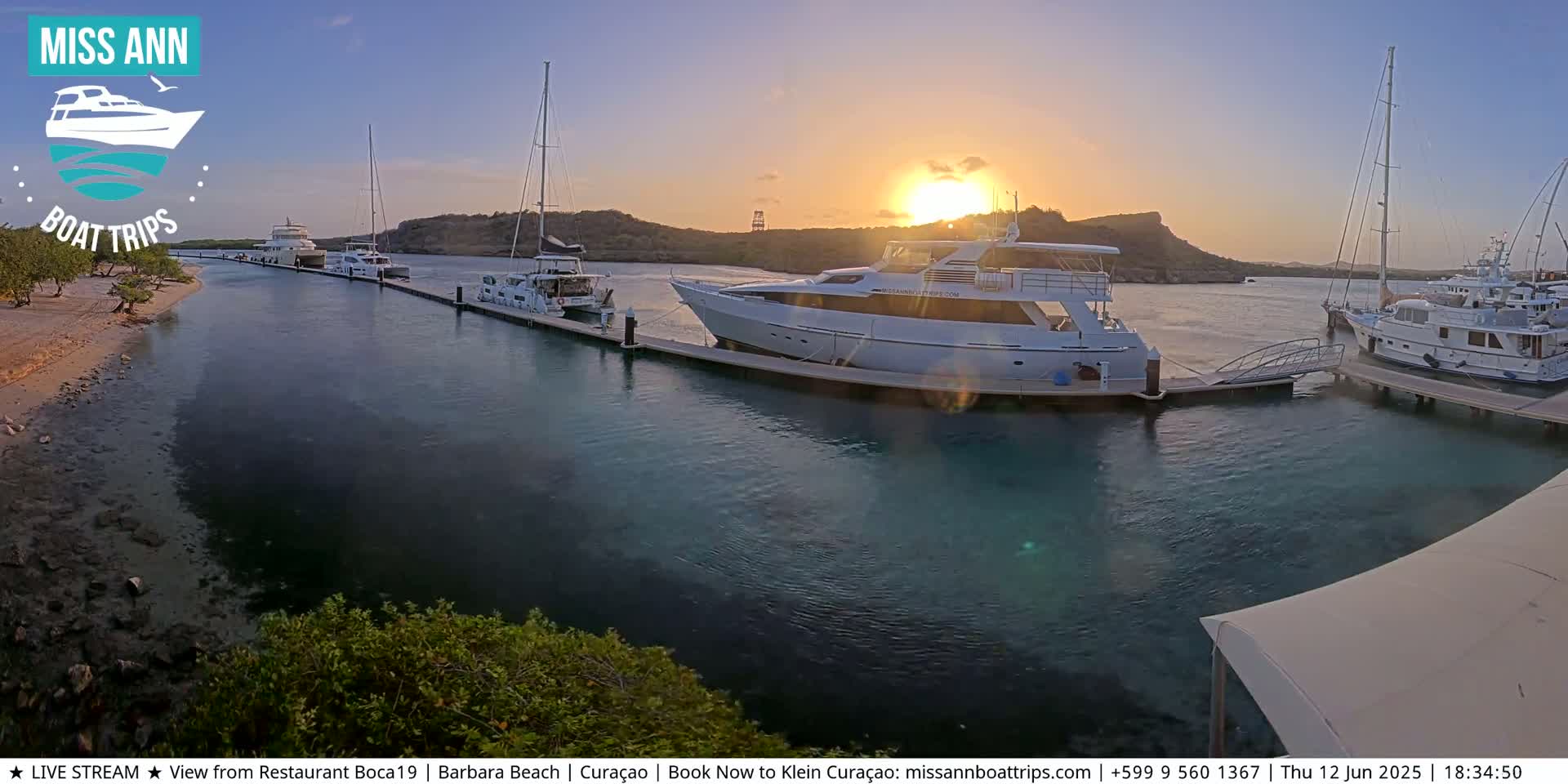 Carribean, Curacao, Santa Barbara Beach Boat Trips Live Cam - Curacao, Curaçao, Netherland