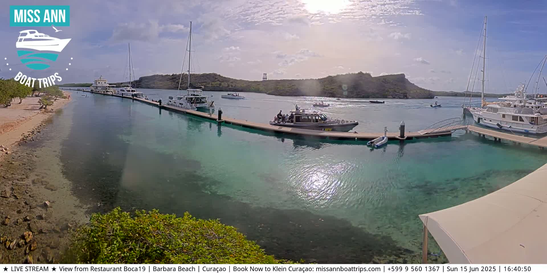 Carribean, Curacao, Santa Barbara Beach Boat Trips Live Cam - Curacao, Curaçao, Netherland