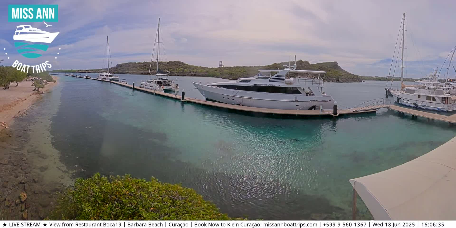 Carribean, Curacao, Santa Barbara Beach Boat Trips Live Cam - Curacao, Curaçao, Netherland
