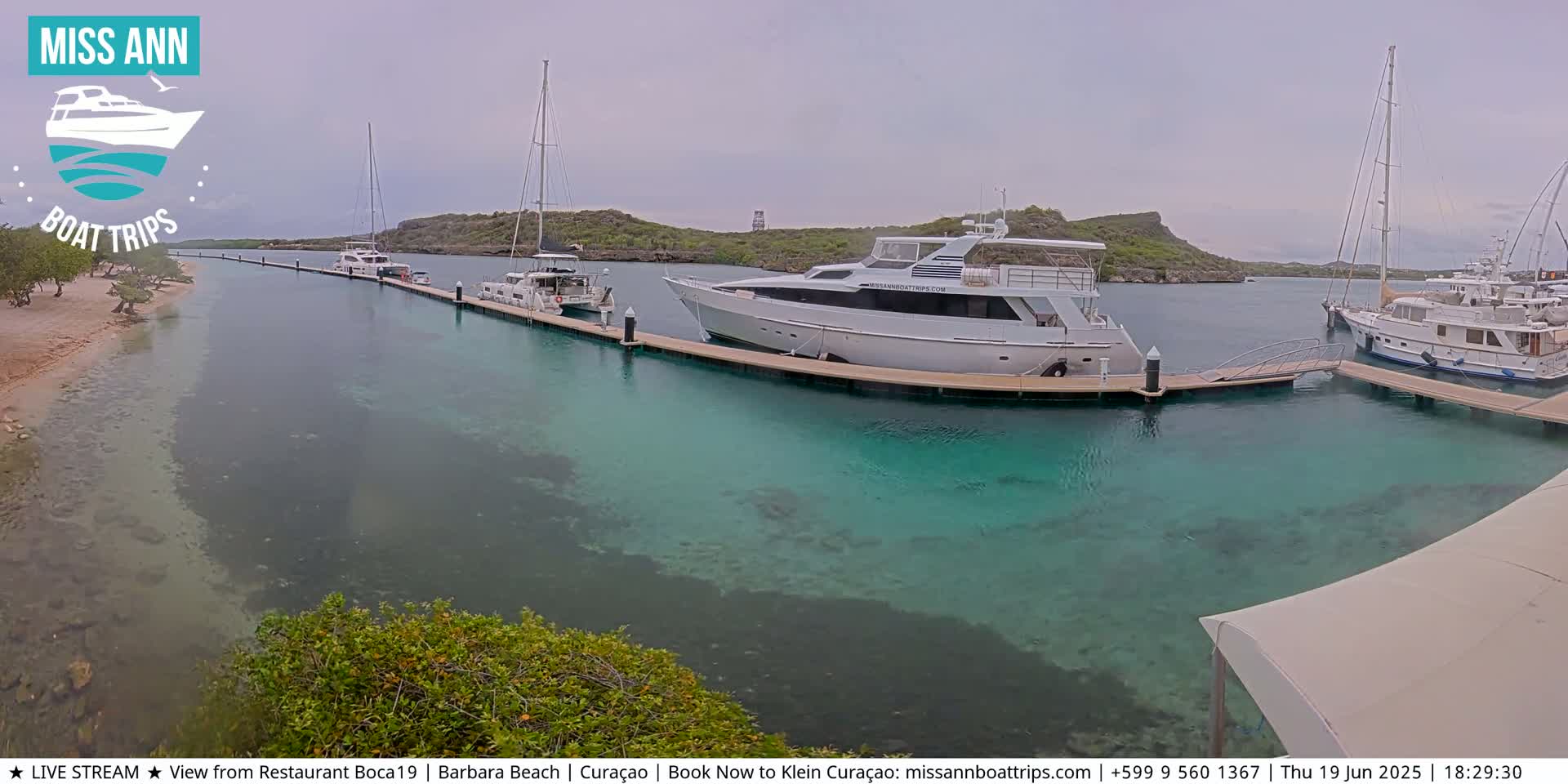 Carribean, Curacao, Santa Barbara Beach Boat Trips Live Cam - Curacao, Curaçao, Netherland