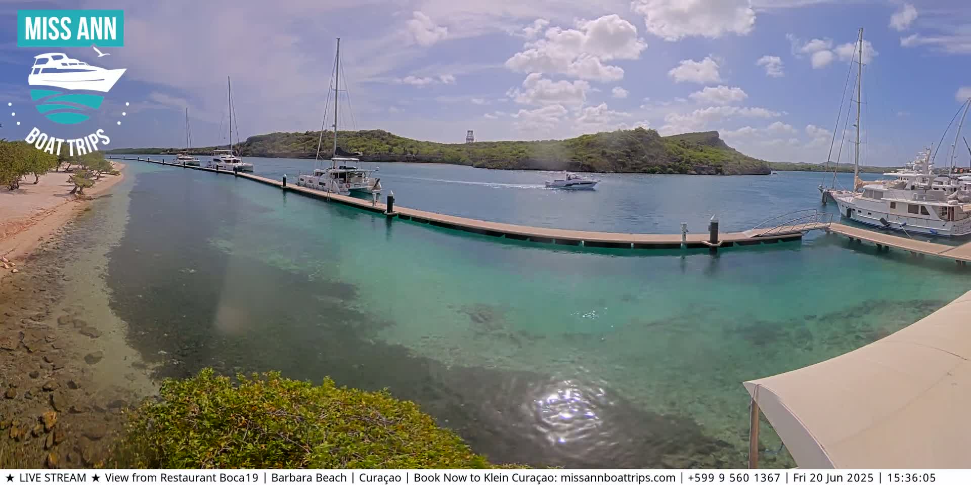 Carribean, Curacao, Santa Barbara Beach Boat Trips Live Cam - Curacao, Curaçao, Netherland