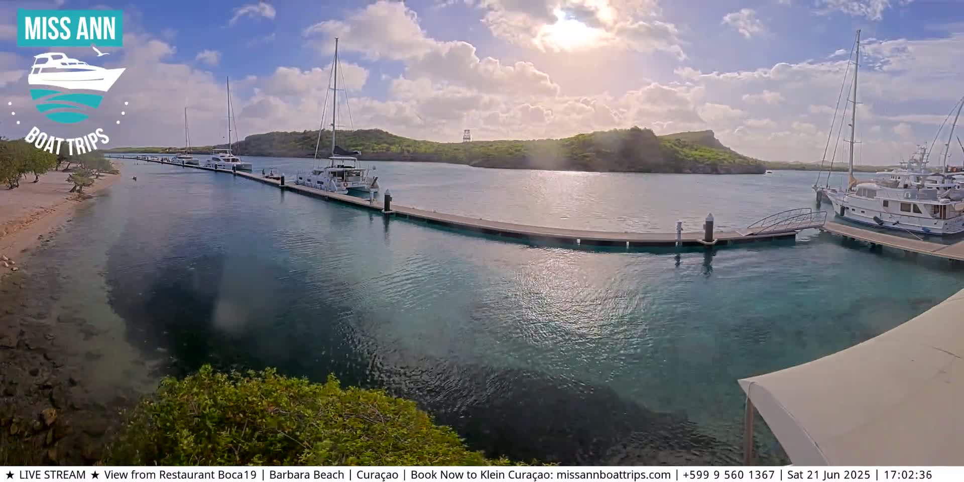 Carribean, Curacao, Santa Barbara Beach Boat Trips Live Cam - Curacao, Curaçao, Netherland