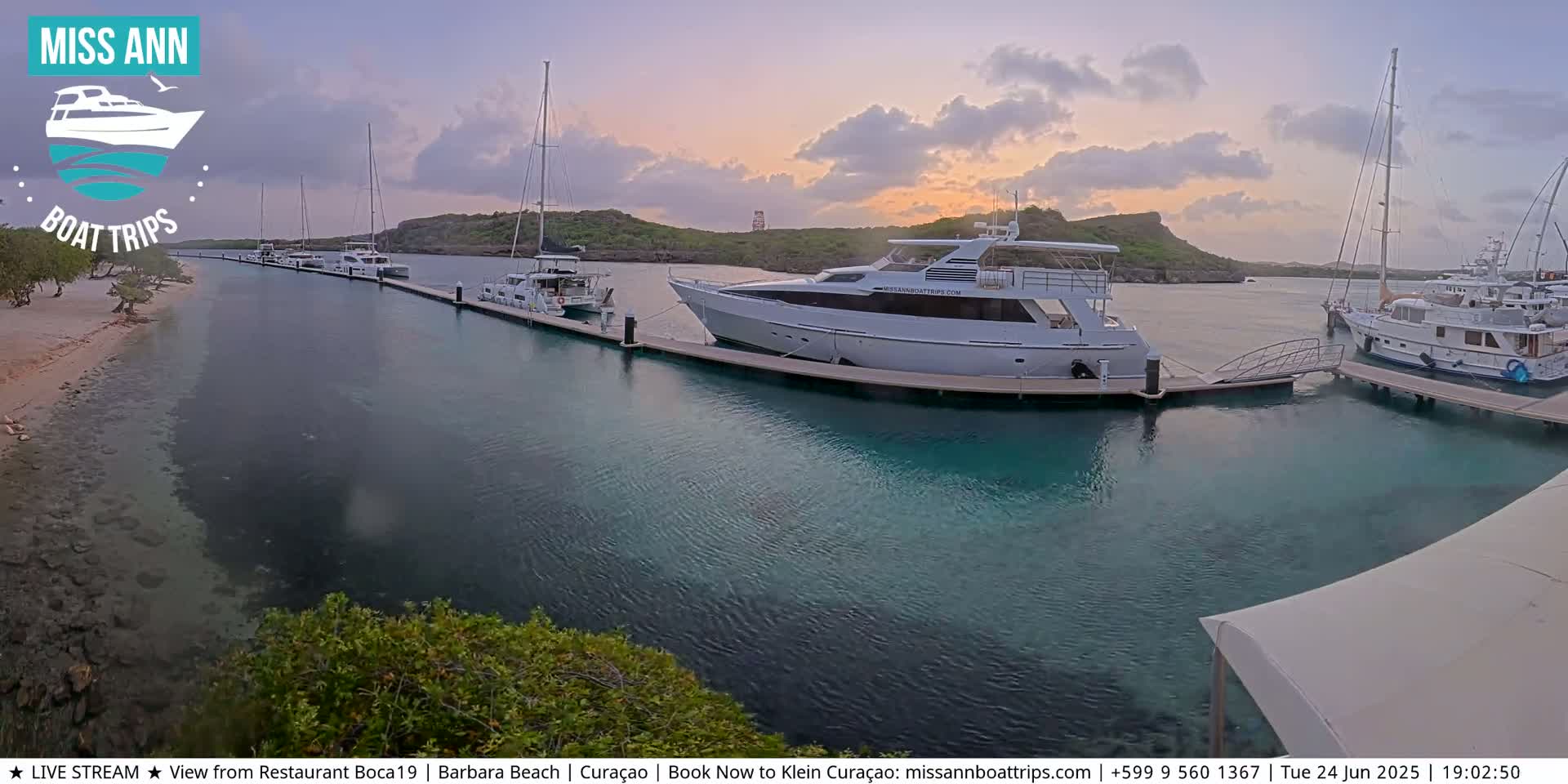 Carribean, Curacao, Santa Barbara Beach Boat Trips Live Cam - Curacao, Curaçao, Netherland