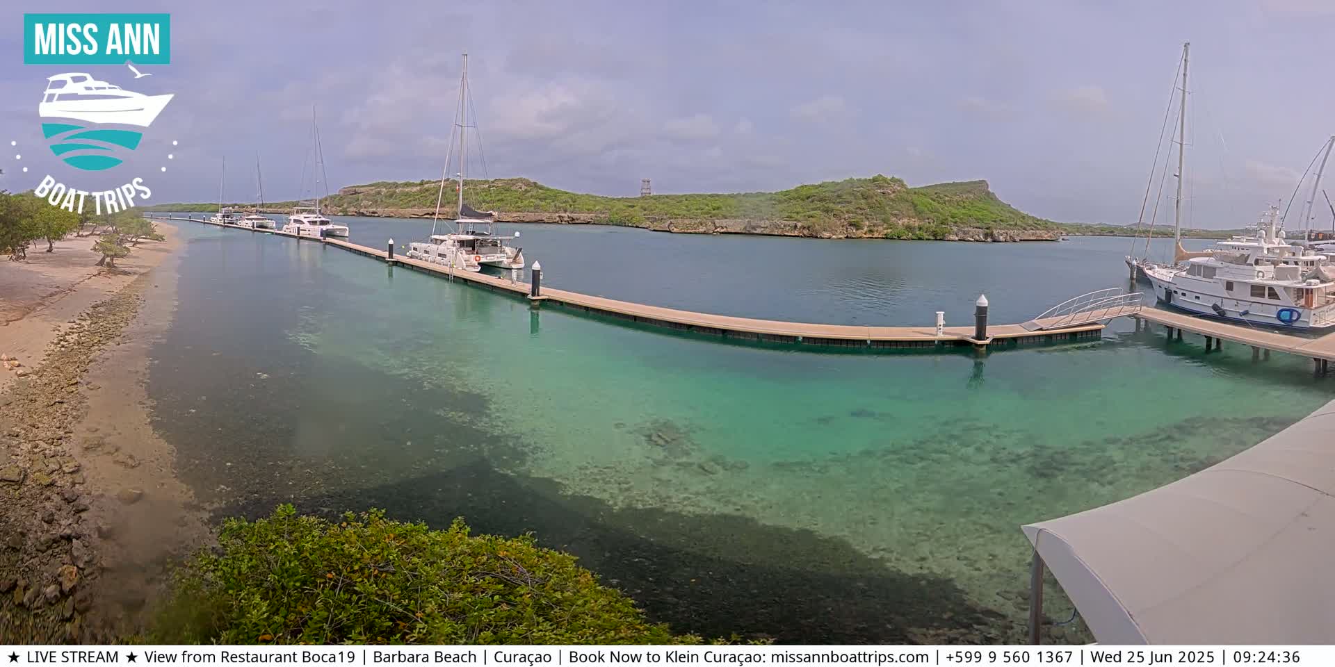 Carribean, Curacao, Santa Barbara Beach Boat Trips Live Cam - Curacao, Curaçao, Netherland