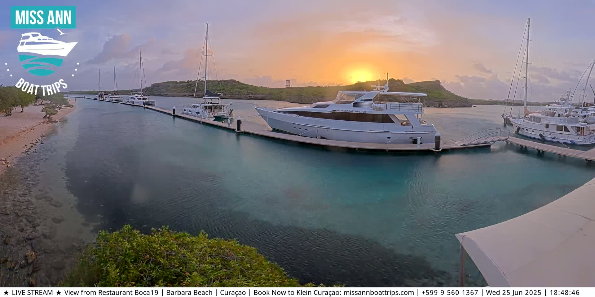 Carribean, Curacao, Santa Barbara Beach Boat Trips Live Cam - Curacao, Curaçao, Netherland