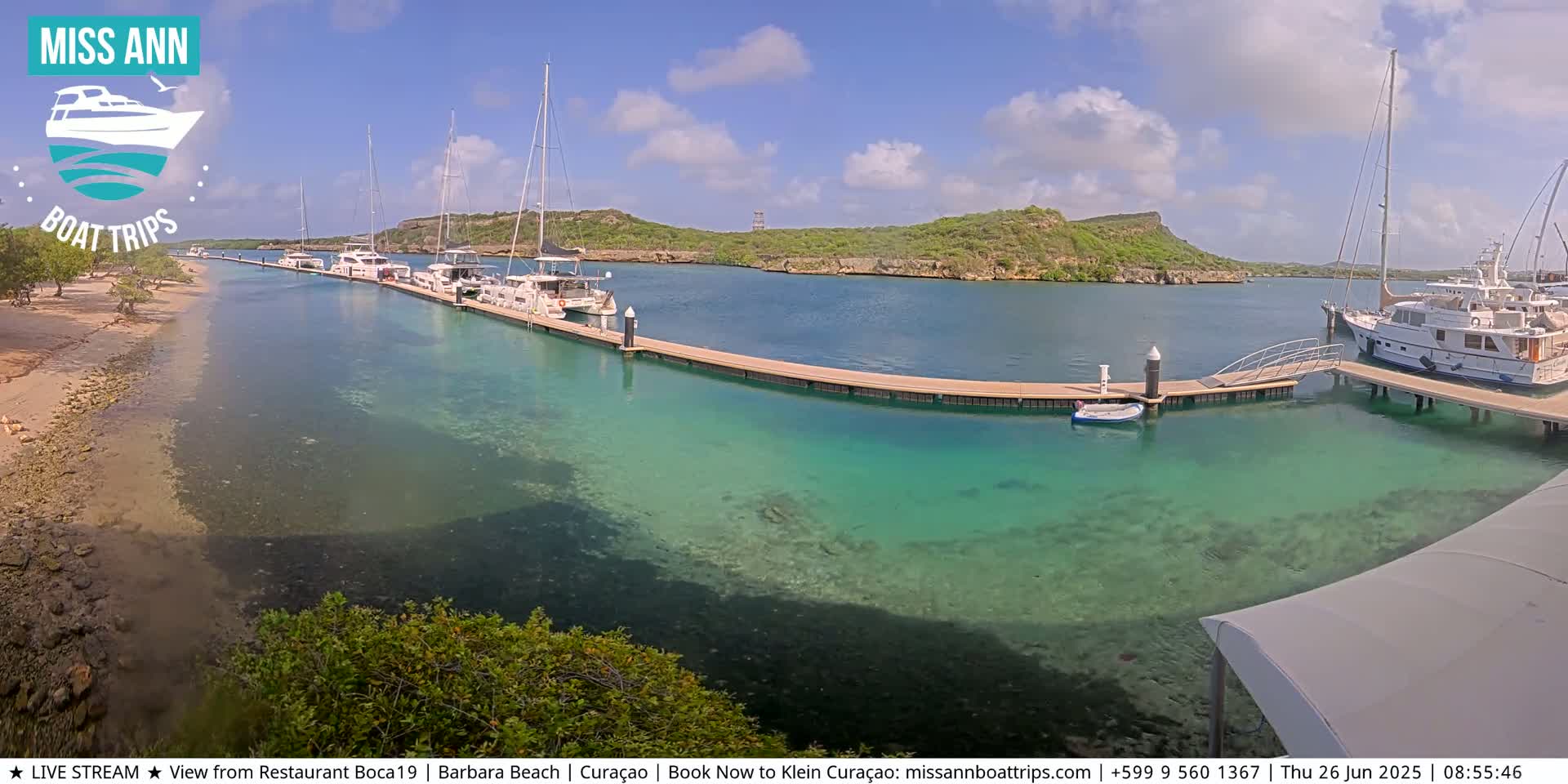 Carribean, Curacao, Santa Barbara Beach Boat Trips Live Cam - Curacao, Curaçao, Netherland