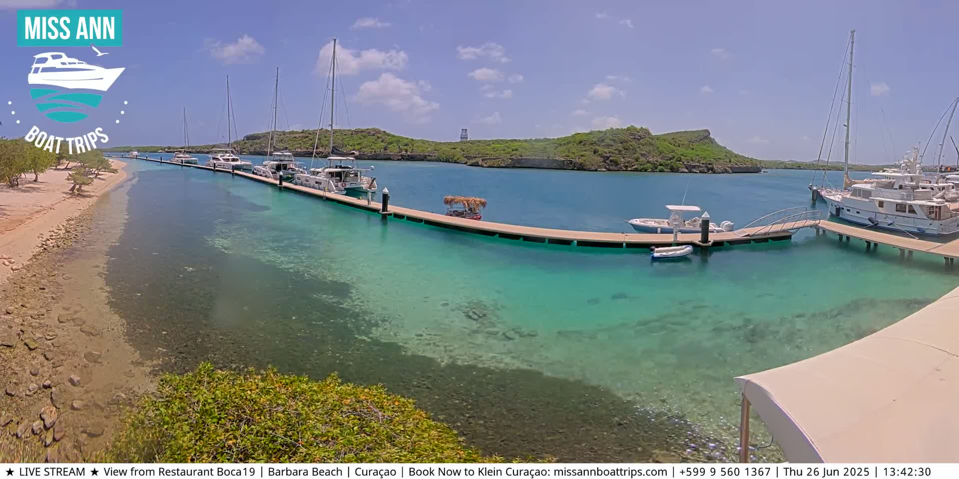 Carribean, Curacao, Santa Barbara Beach Boat Trips Live Cam - Curacao, Curaçao, Netherland