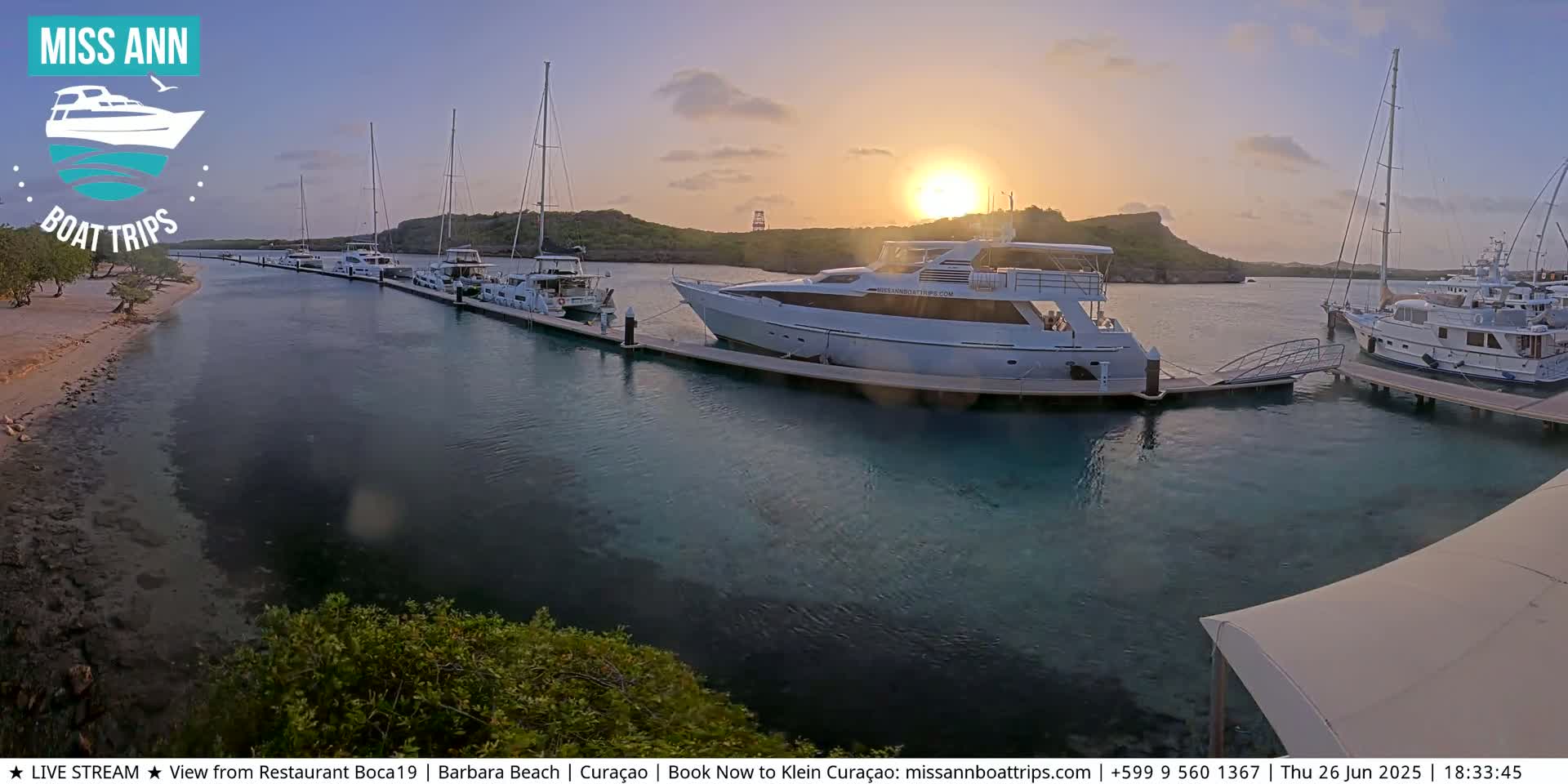 Carribean, Curacao, Santa Barbara Beach Boat Trips Live Cam - Curacao, Curaçao, Netherland