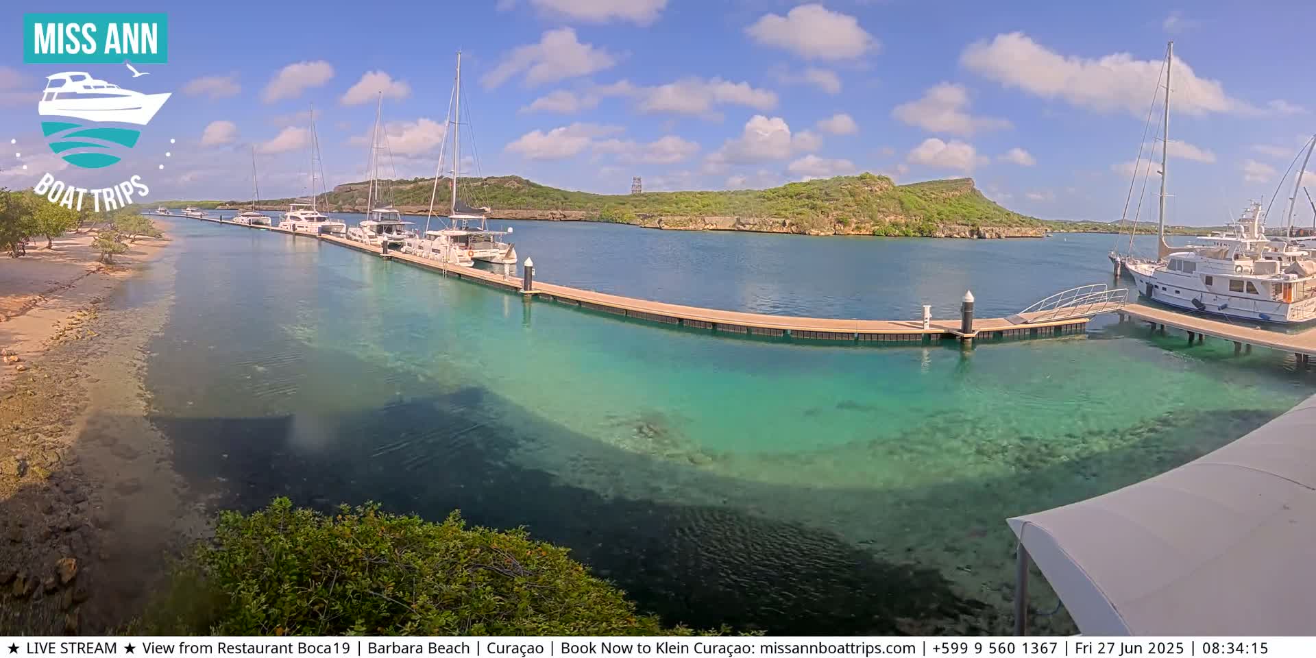 Carribean, Curacao, Santa Barbara Beach Boat Trips Live Cam - Curacao, Curaçao, Netherland