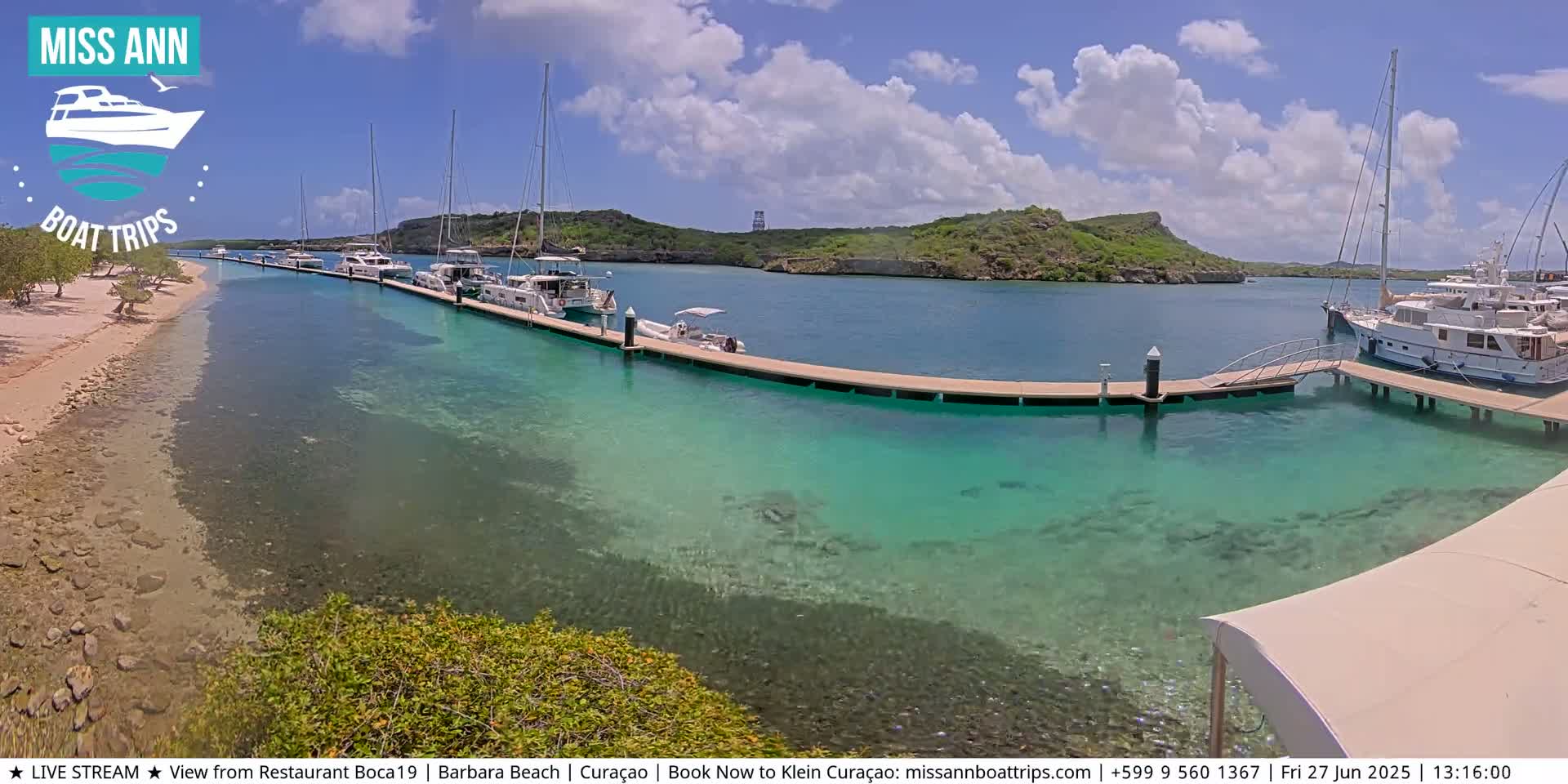 Carribean, Curacao, Santa Barbara Beach Boat Trips Live Cam - Curacao, Curaçao, Netherland