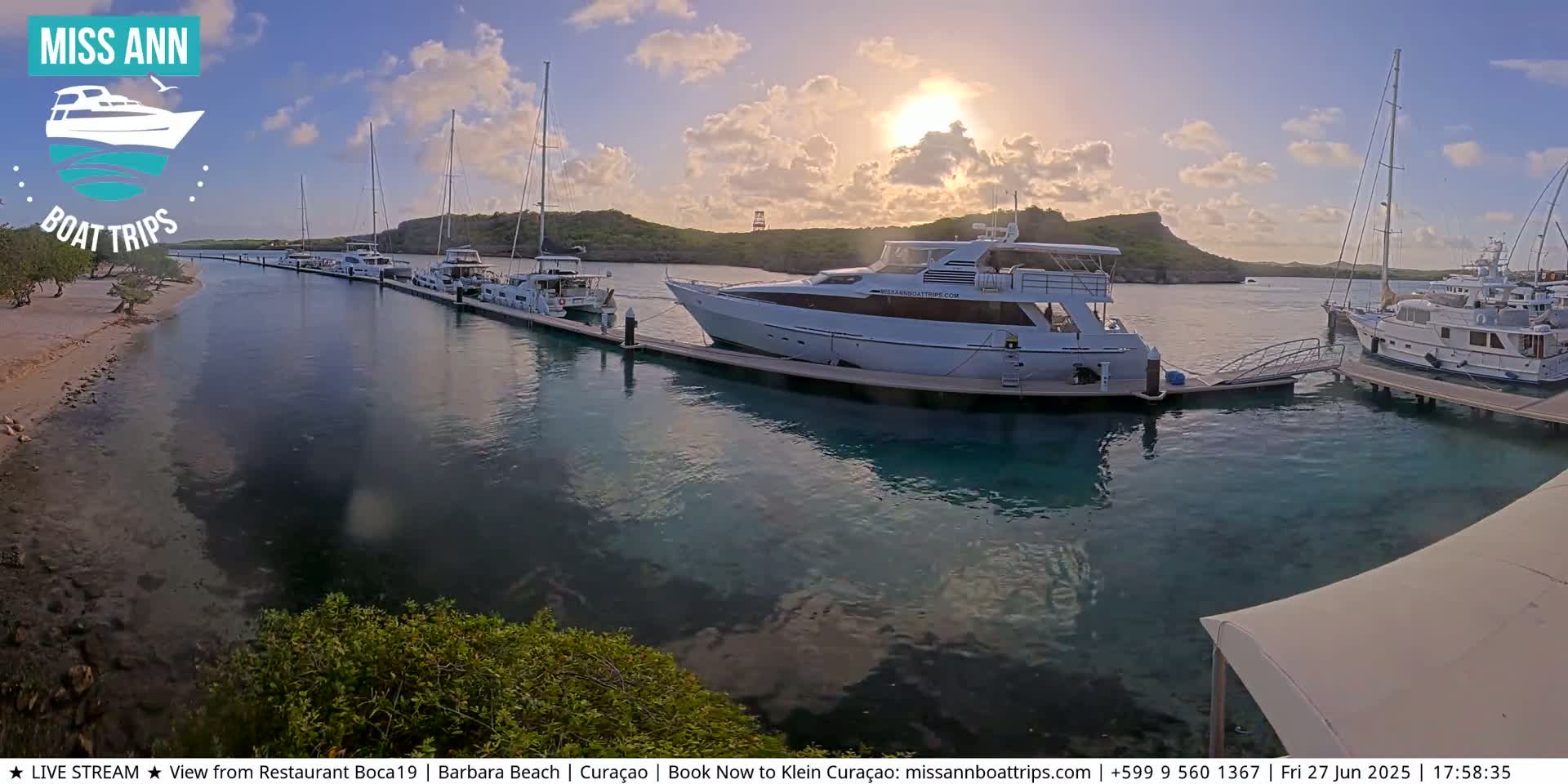 Carribean, Curacao, Santa Barbara Beach Boat Trips Live Cam - Curacao, Curaçao, Netherland