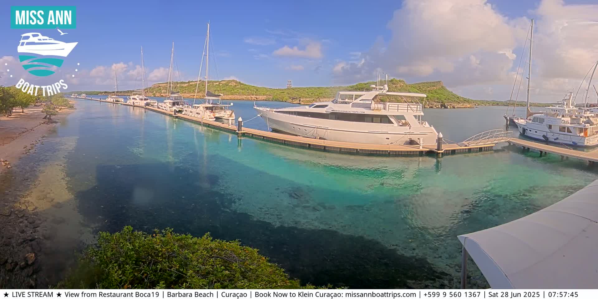 Carribean, Curacao, Santa Barbara Beach Boat Trips Live Cam - Curacao, Curaçao, Netherland