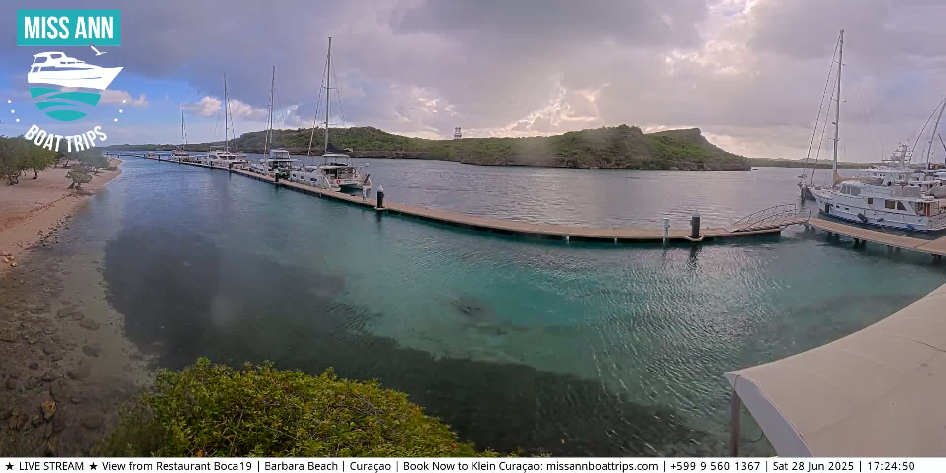 Carribean, Curacao, Santa Barbara Beach Boat Trips Live Cam - Curacao, Curaçao, Netherland