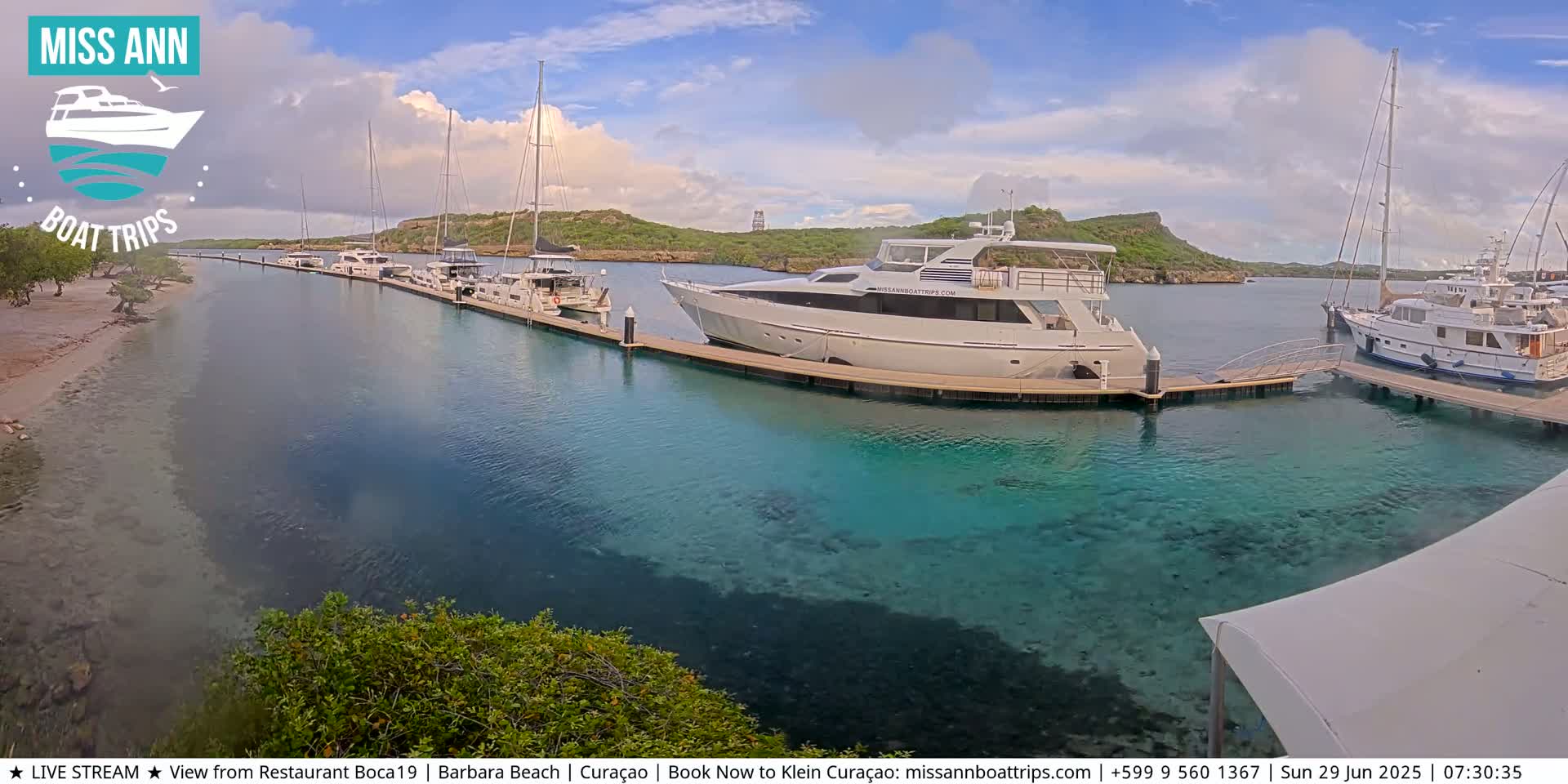 Carribean, Curacao, Santa Barbara Beach Boat Trips Live Cam - Curacao, Curaçao, Netherland