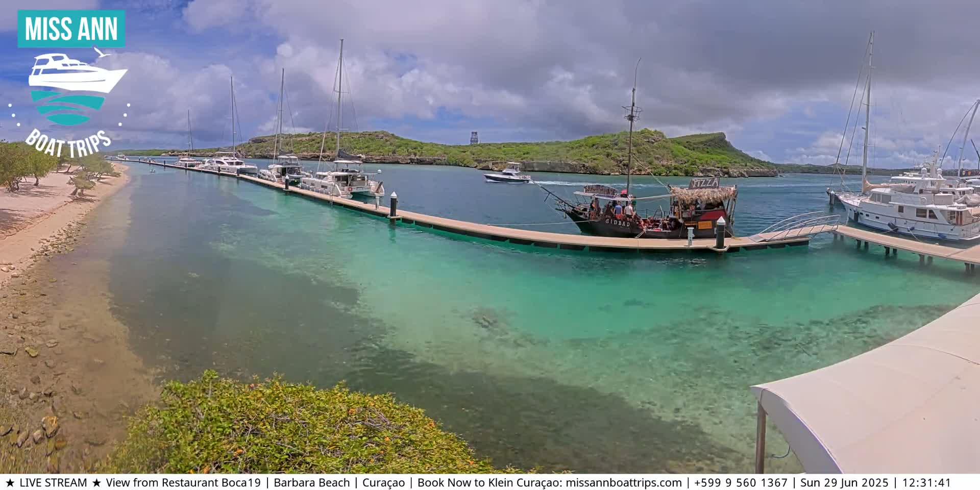 Carribean, Curacao, Santa Barbara Beach Boat Trips Live Cam - Curacao, Curaçao, Netherland