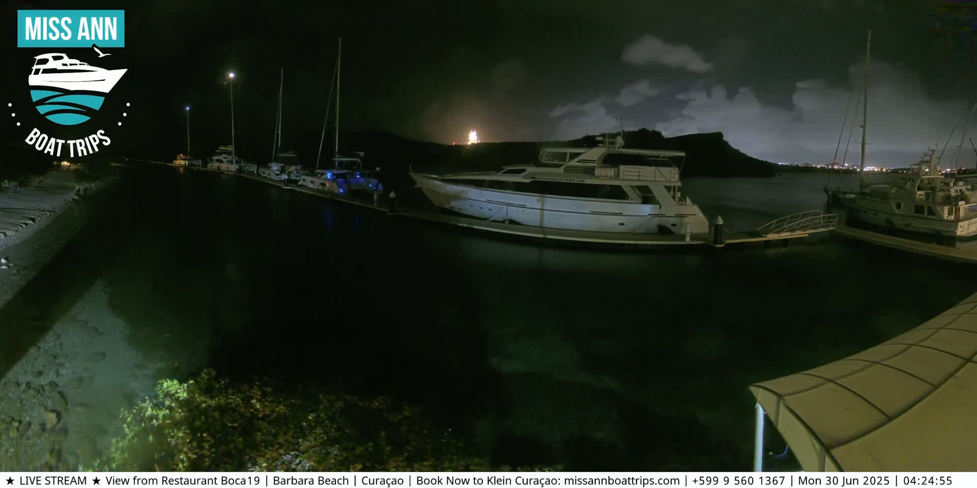 Carribean, Curacao, Santa Barbara Beach Boat Trips Live Cam - Curacao, Curaçao, Netherland