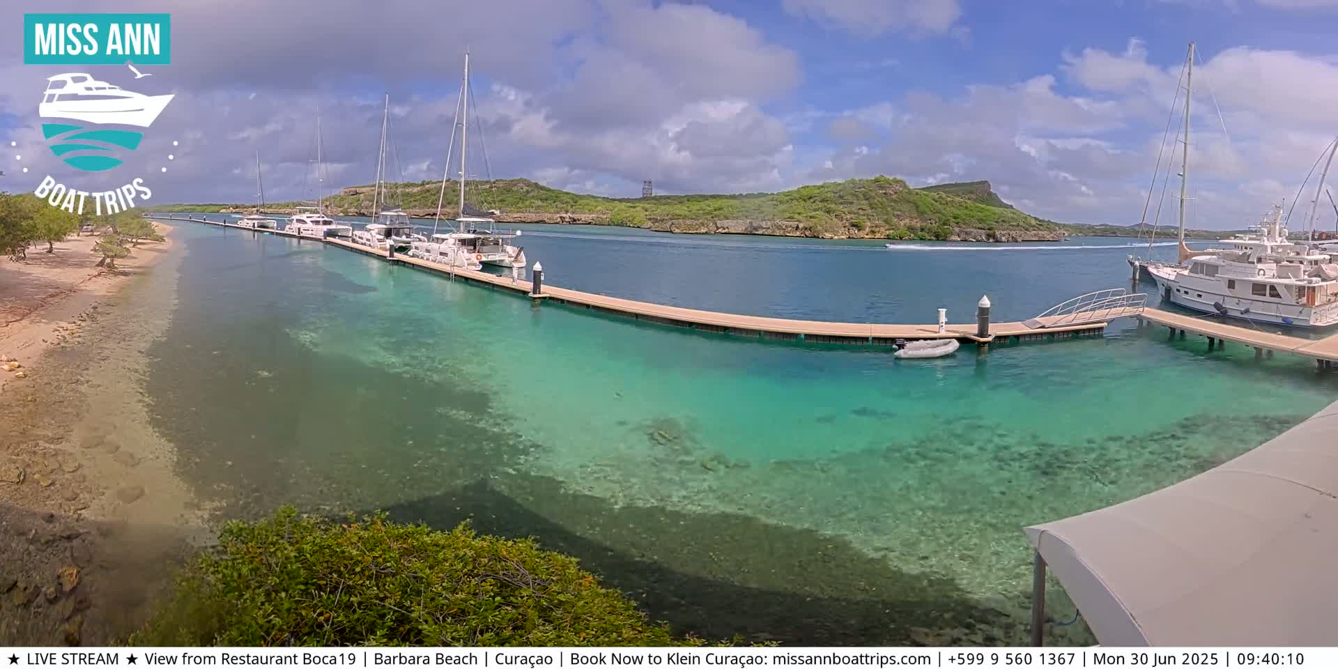 Carribean, Curacao, Santa Barbara Beach Boat Trips Live Cam - Curacao, Curaçao, Netherland