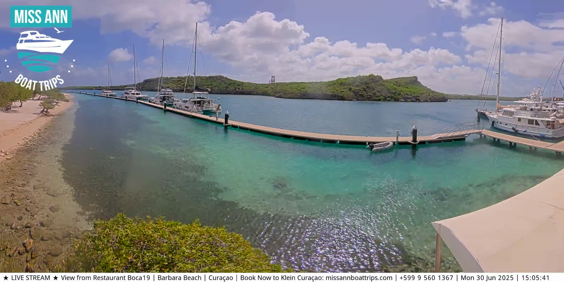 Carribean, Curacao, Santa Barbara Beach Boat Trips Live Cam - Curacao, Curaçao, Netherland