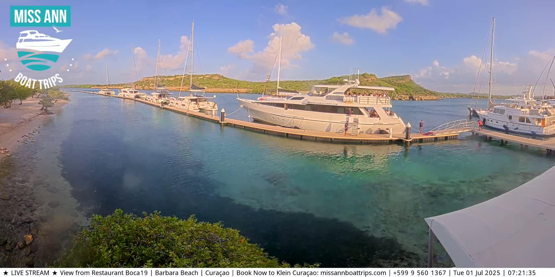 Carribean, Curacao, Santa Barbara Beach Boat Trips Live Cam - Curacao, Curaçao, Netherland