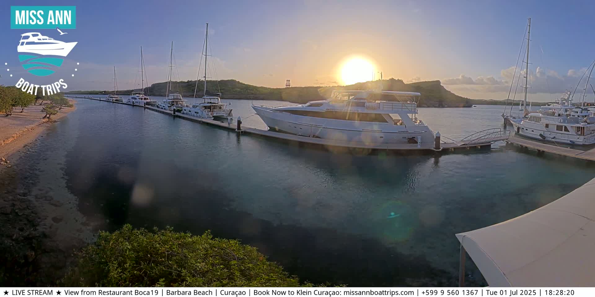 Carribean, Curacao, Santa Barbara Beach Boat Trips Live Cam - Curacao, Curaçao, Netherland