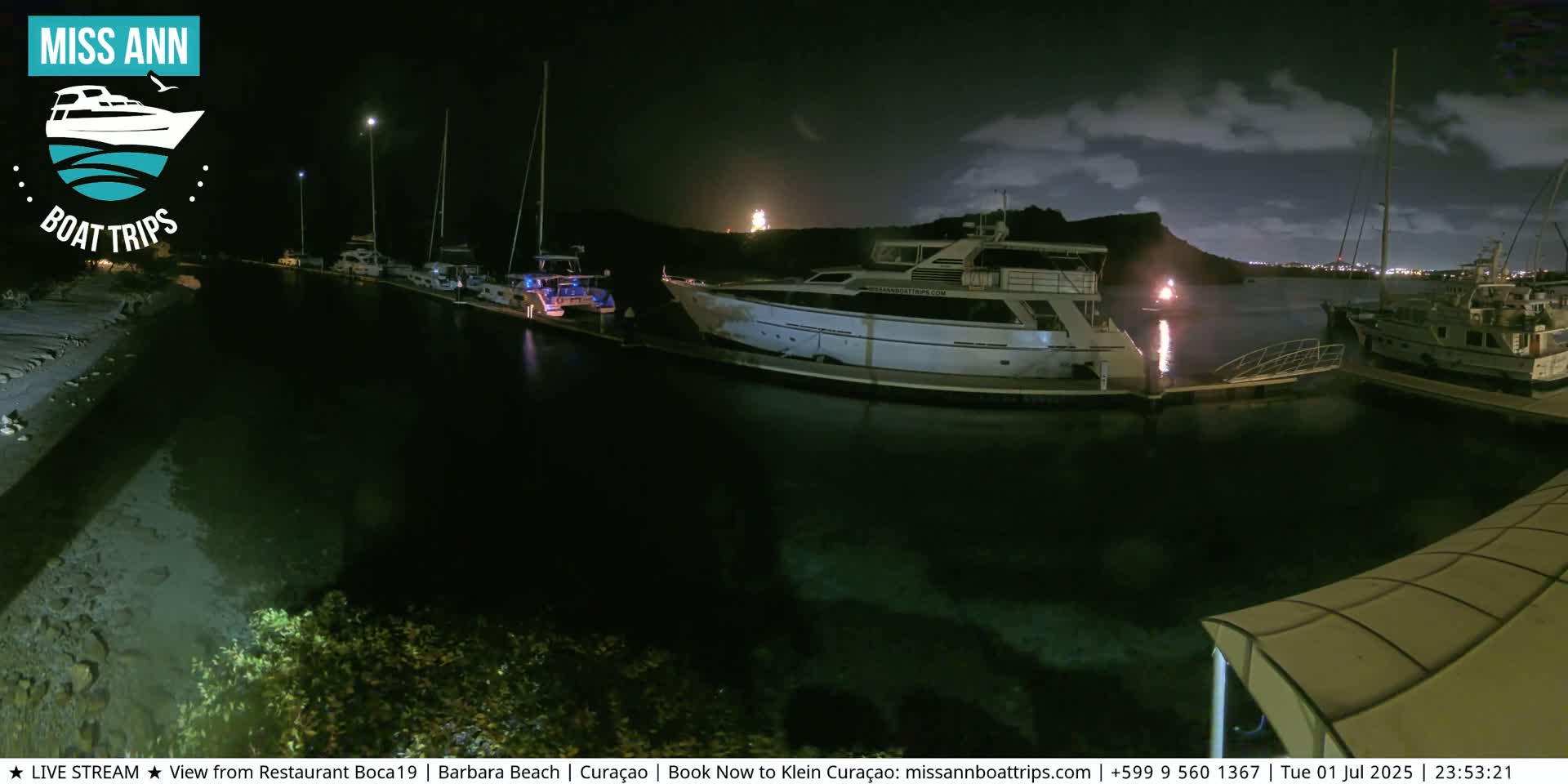 Carribean, Curacao, Santa Barbara Beach Boat Trips Live Cam - Curacao, Curaçao, Netherland