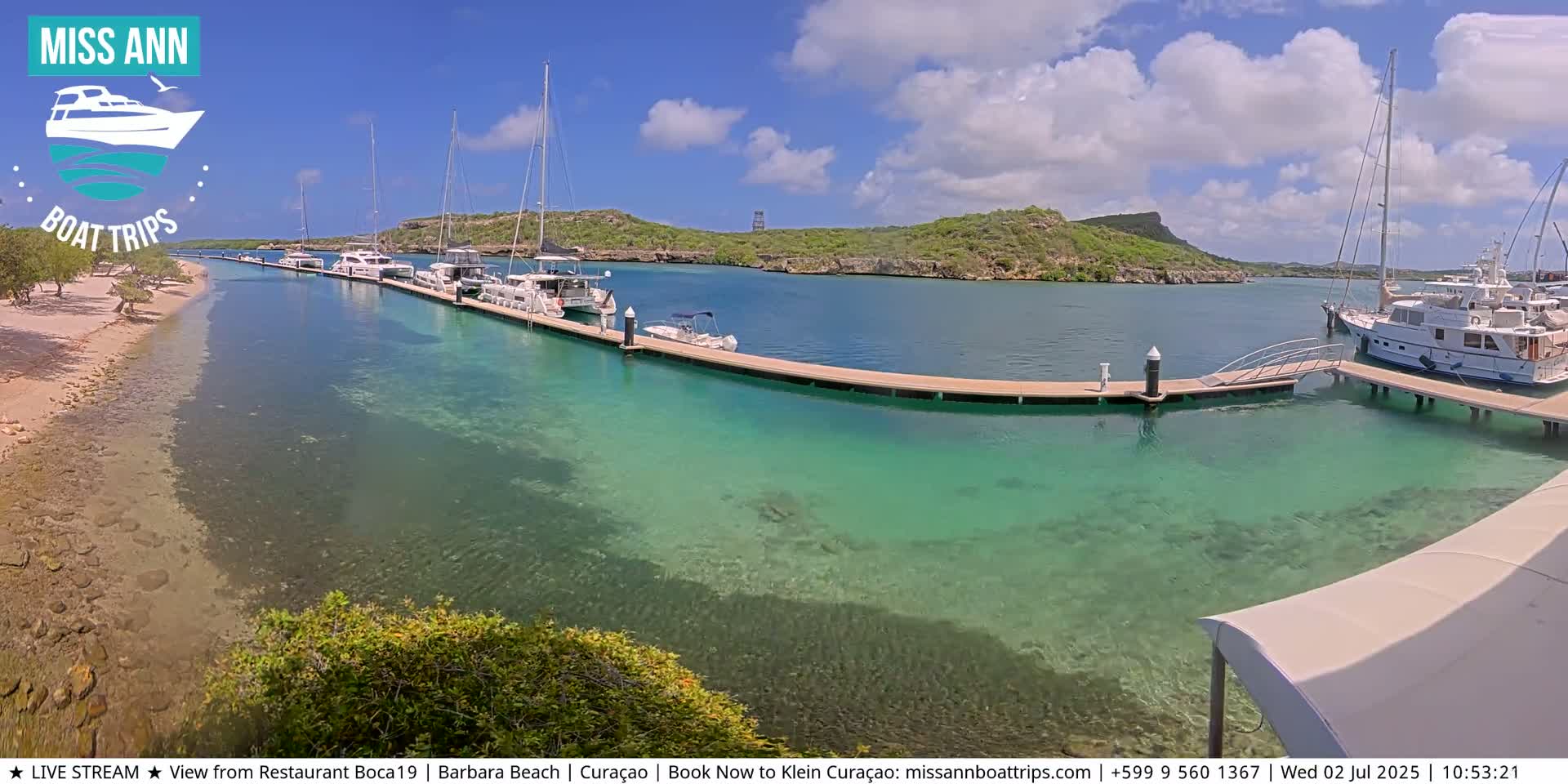 Carribean, Curacao, Santa Barbara Beach Boat Trips Live Cam - Curacao, Curaçao, Netherland
