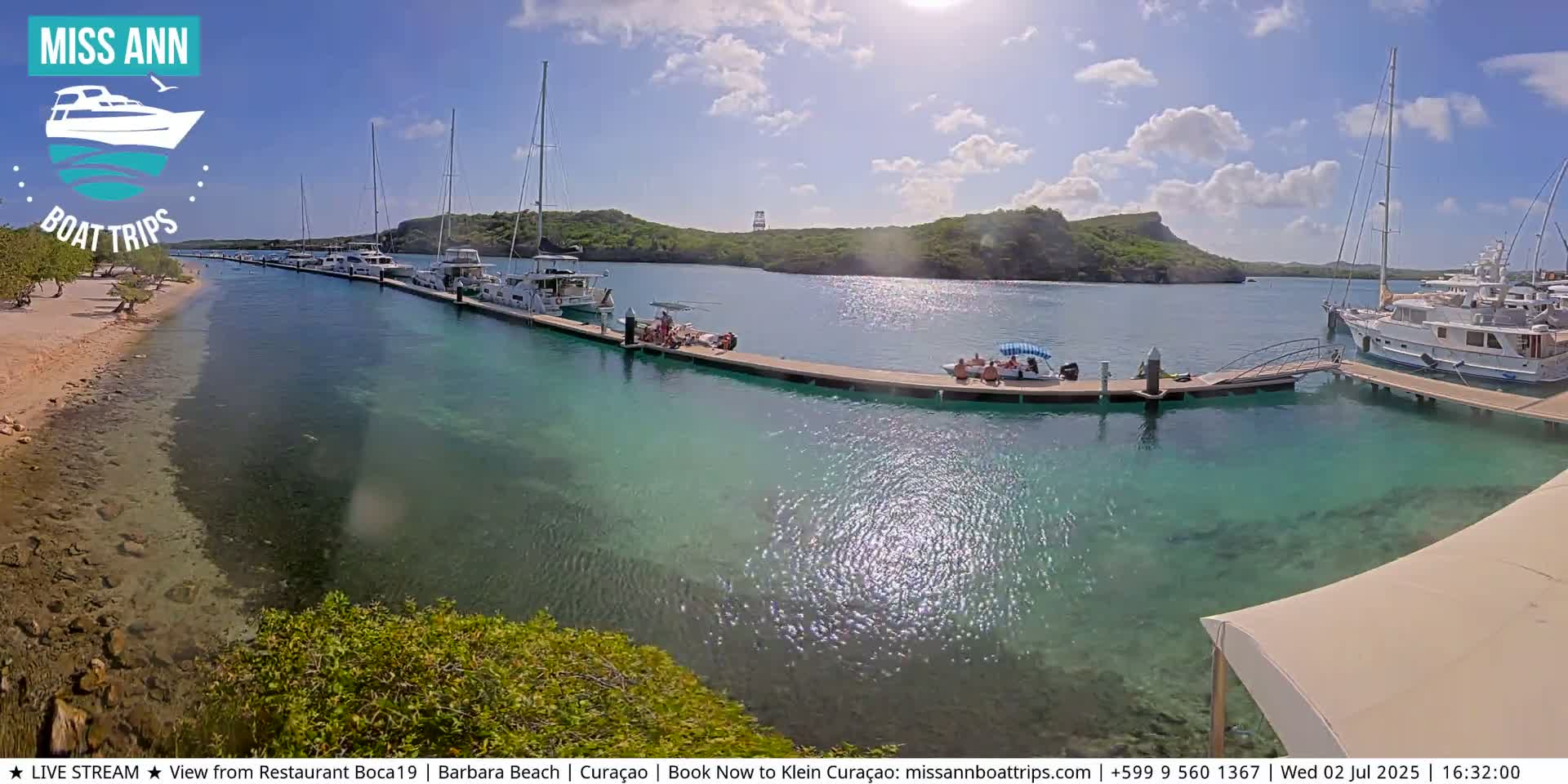 Carribean, Curacao, Santa Barbara Beach Boat Trips Live Cam - Curacao, Curaçao, Netherland