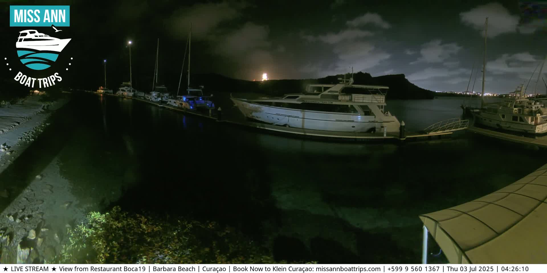 Carribean, Curacao, Santa Barbara Beach Boat Trips Live Cam - Curacao, Curaçao, Netherland