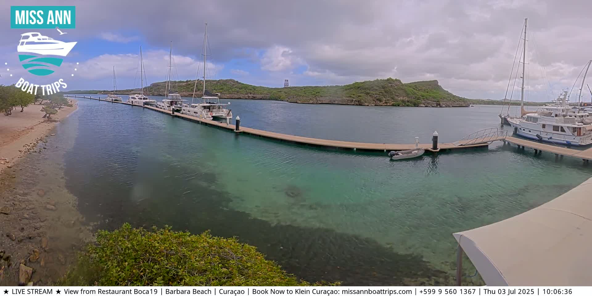 Carribean, Curacao, Santa Barbara Beach Boat Trips Live Cam - Curacao, Curaçao, Netherland