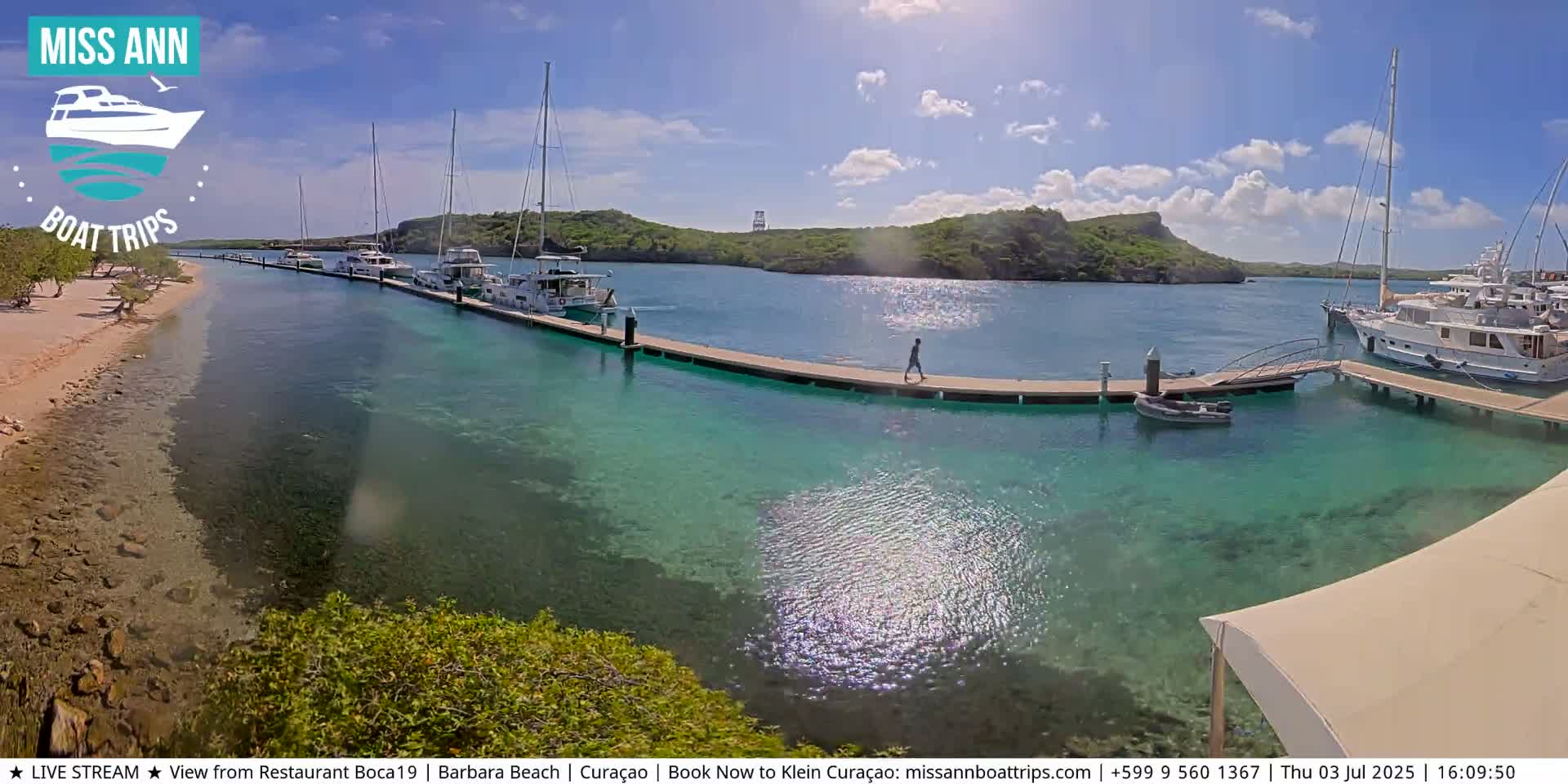 Carribean, Curacao, Santa Barbara Beach Boat Trips Live Cam - Curacao, Curaçao, Netherland
