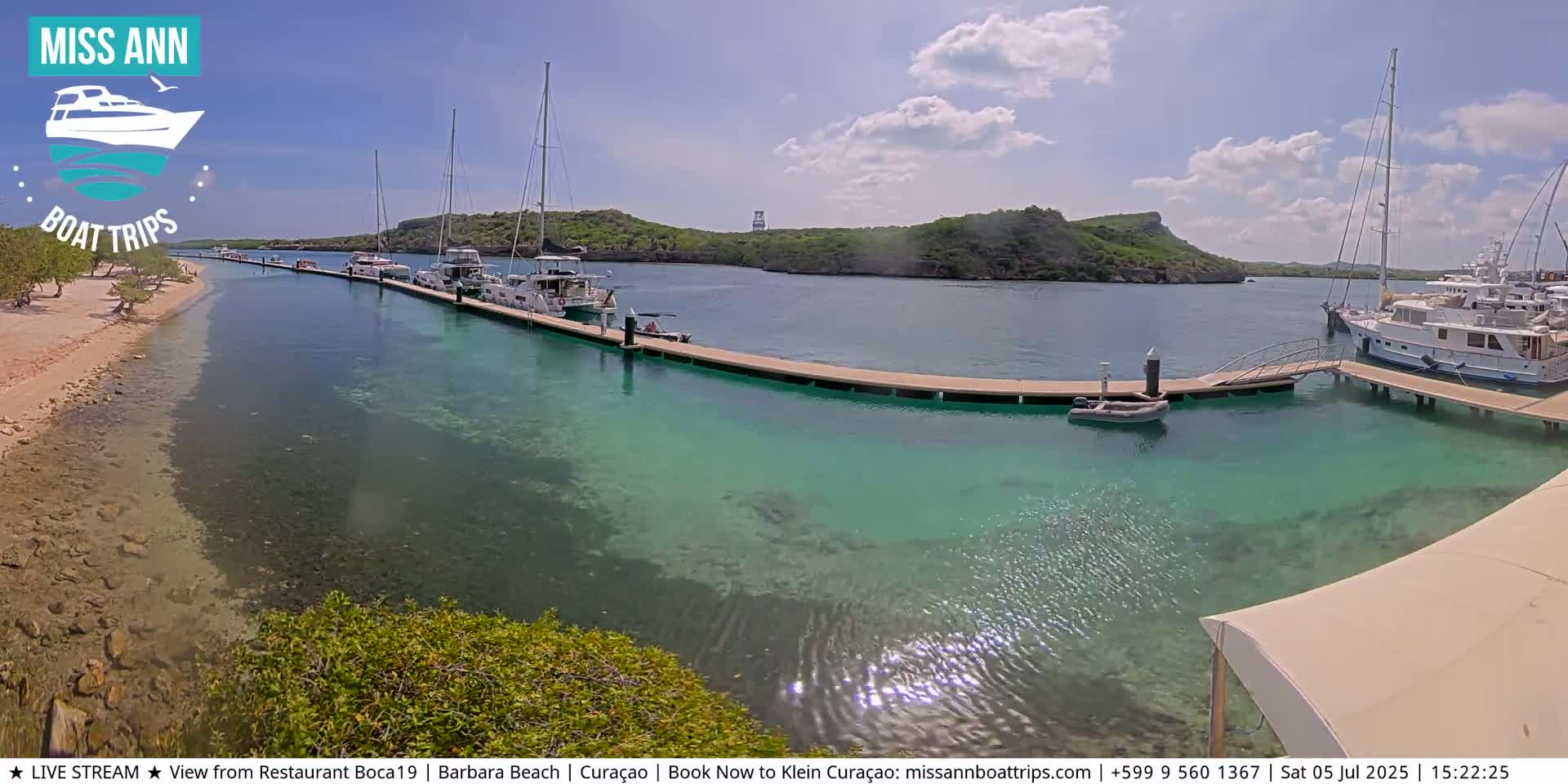 Carribean, Curacao, Santa Barbara Beach Boat Trips Live Cam - Curacao, Curaçao, Netherland