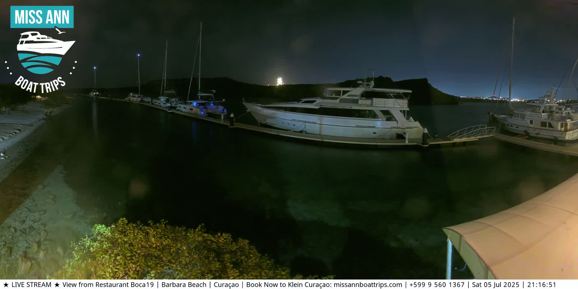 Carribean, Curacao, Santa Barbara Beach Boat Trips Live Cam - Curacao, Curaçao, Netherland