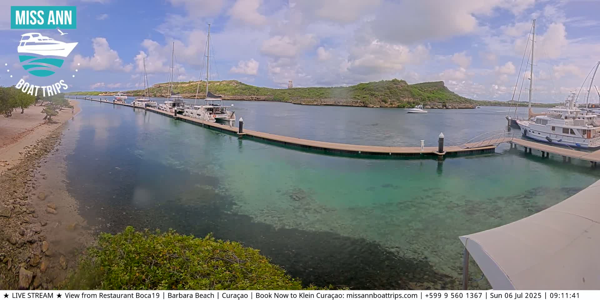 Carribean, Curacao, Santa Barbara Beach Boat Trips Live Cam - Curacao, Curaçao, Netherland
