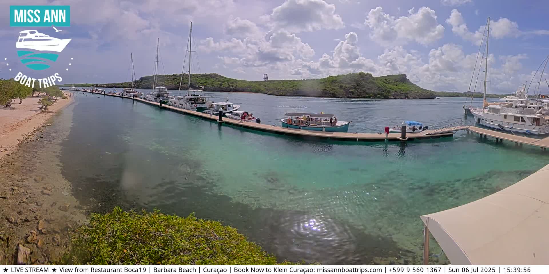 Carribean, Curacao, Santa Barbara Beach Boat Trips Live Cam - Curacao, Curaçao, Netherland