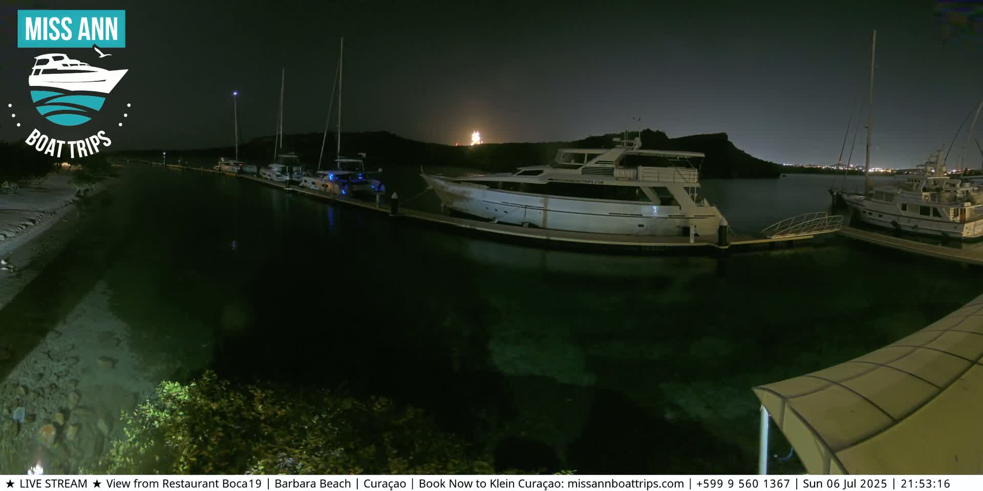 Carribean, Curacao, Santa Barbara Beach Boat Trips Live Cam - Curacao, Curaçao, Netherland
