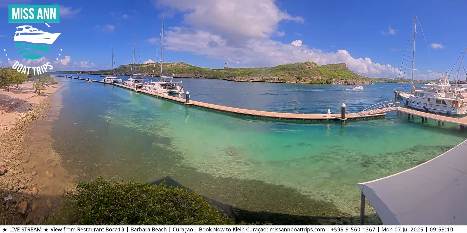 Carribean, Curacao, Santa Barbara Beach Boat Trips Live Cam - Curacao, Curaçao, Netherland