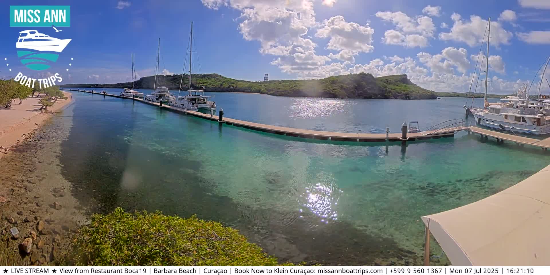 Carribean, Curacao, Santa Barbara Beach Boat Trips Live Cam - Curacao, Curaçao, Netherland