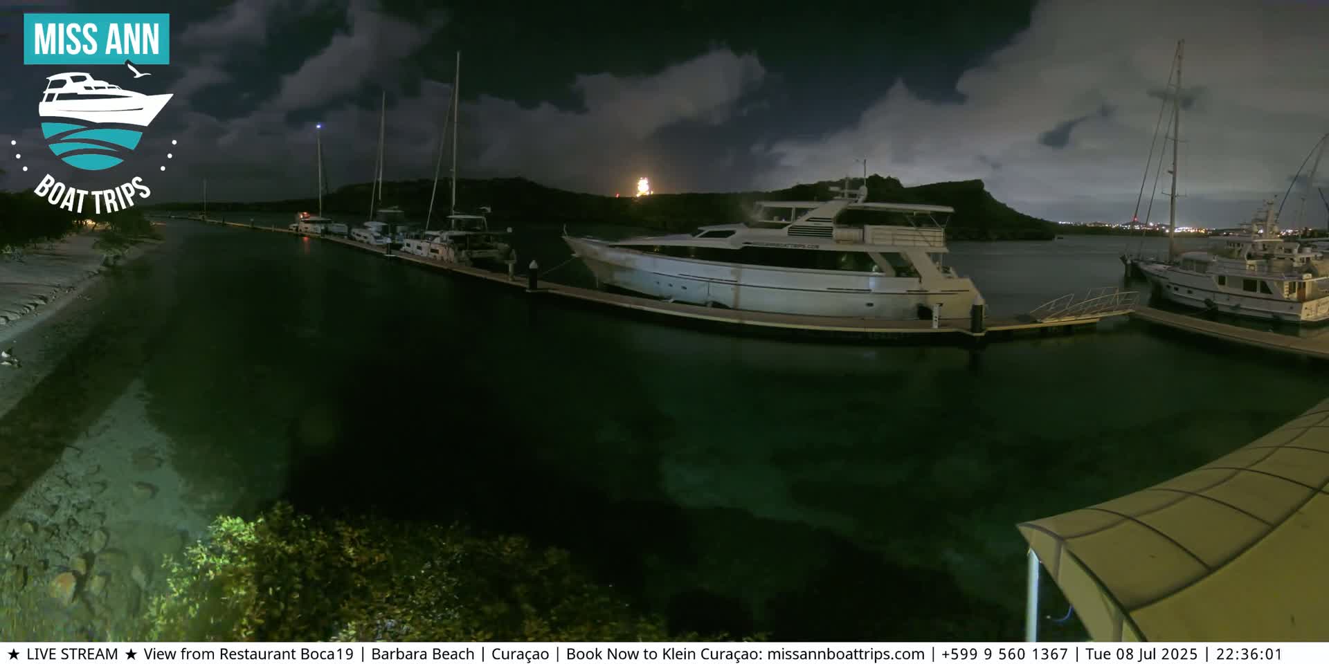Carribean, Curacao, Santa Barbara Beach Boat Trips Live Cam - Curacao, Curaçao, Netherland