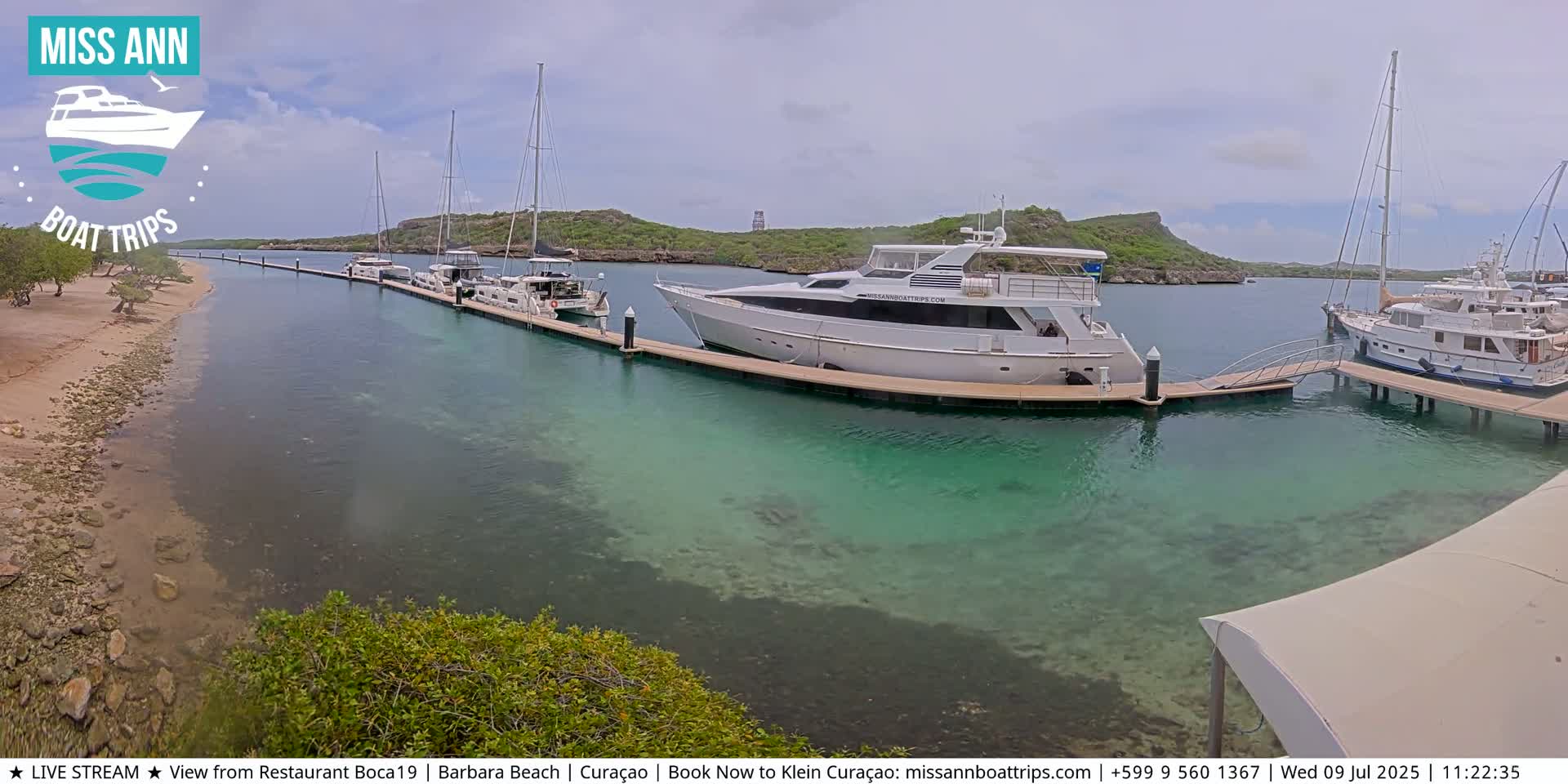 Carribean, Curacao, Santa Barbara Beach Boat Trips Live Cam - Curacao, Curaçao, Netherland
