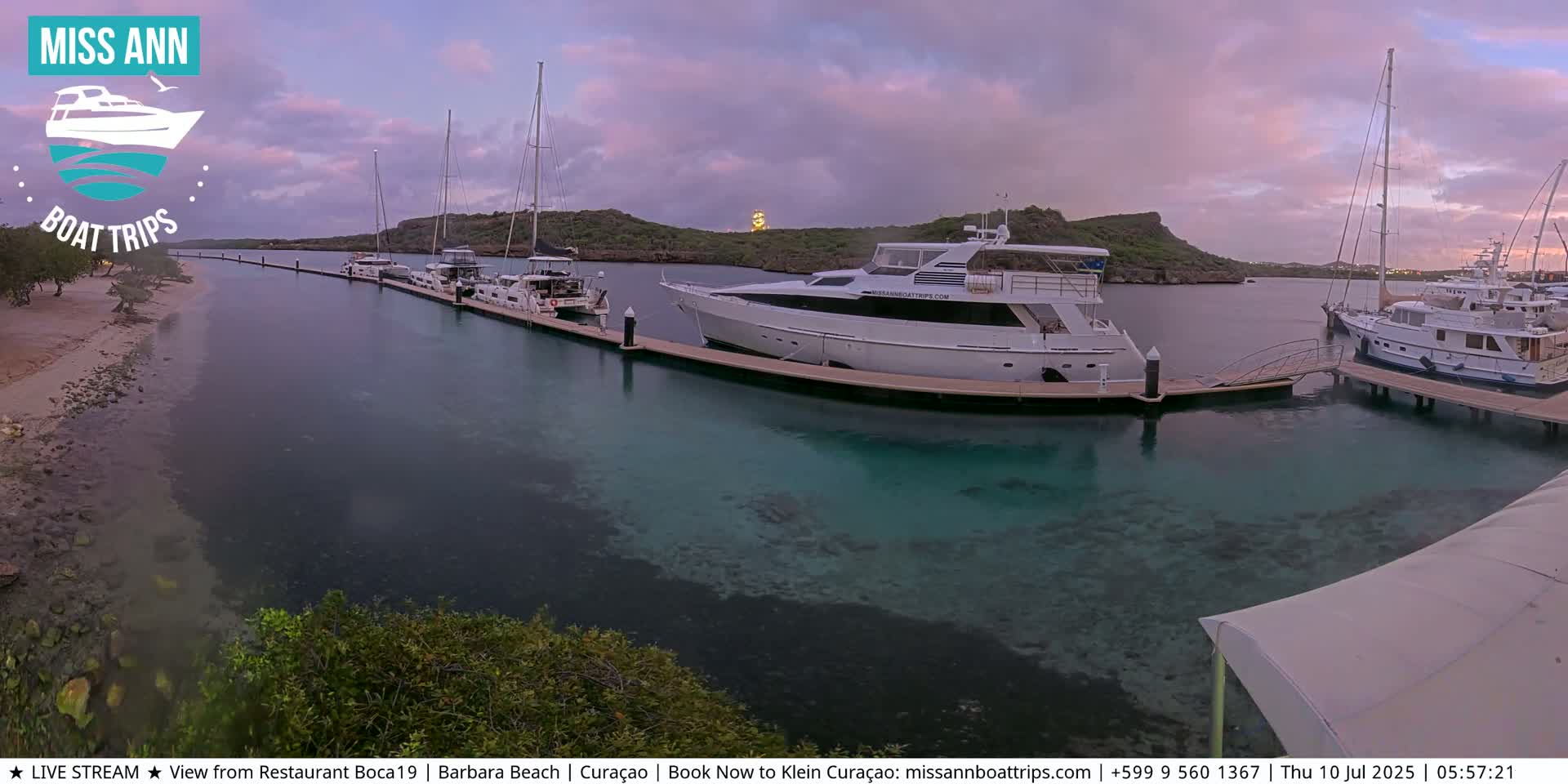 Carribean, Curacao, Santa Barbara Beach Boat Trips Live Cam - Curacao, Curaçao, Netherland